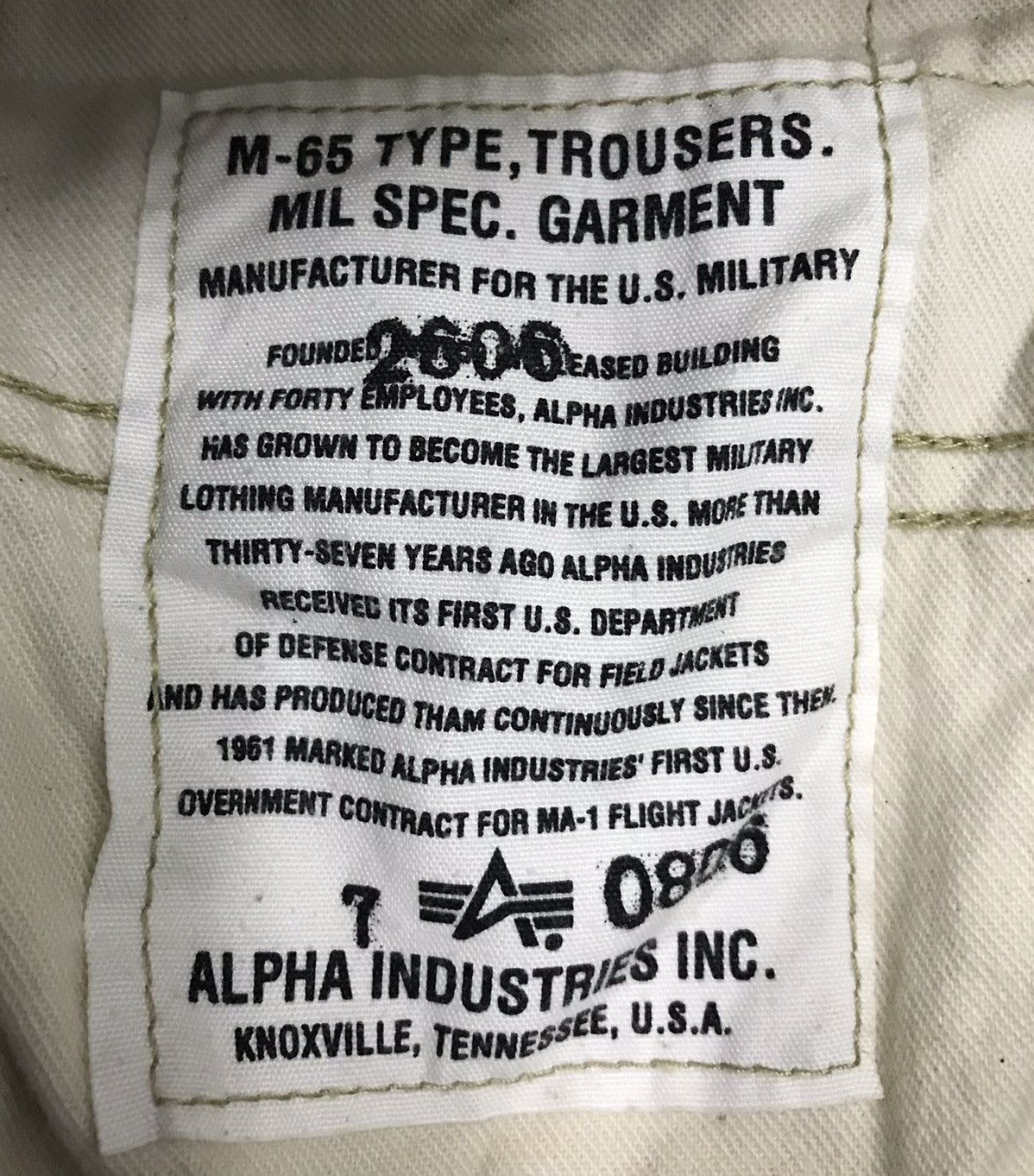 Alpha Industries Vintage Alpha Industries inc Cargo Pants Size US 29 - 15 Thumbnail