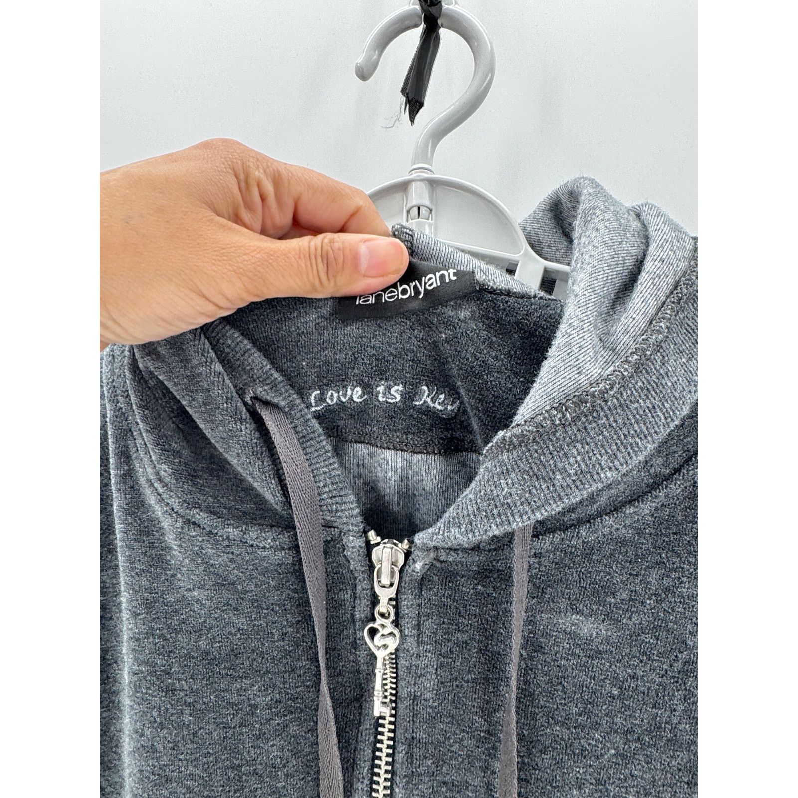 Other Lane Bryant True Y2K velvet full zip hoodie sweater 26/28 Size 4XL / US 24-26 - 10 Thumbnail