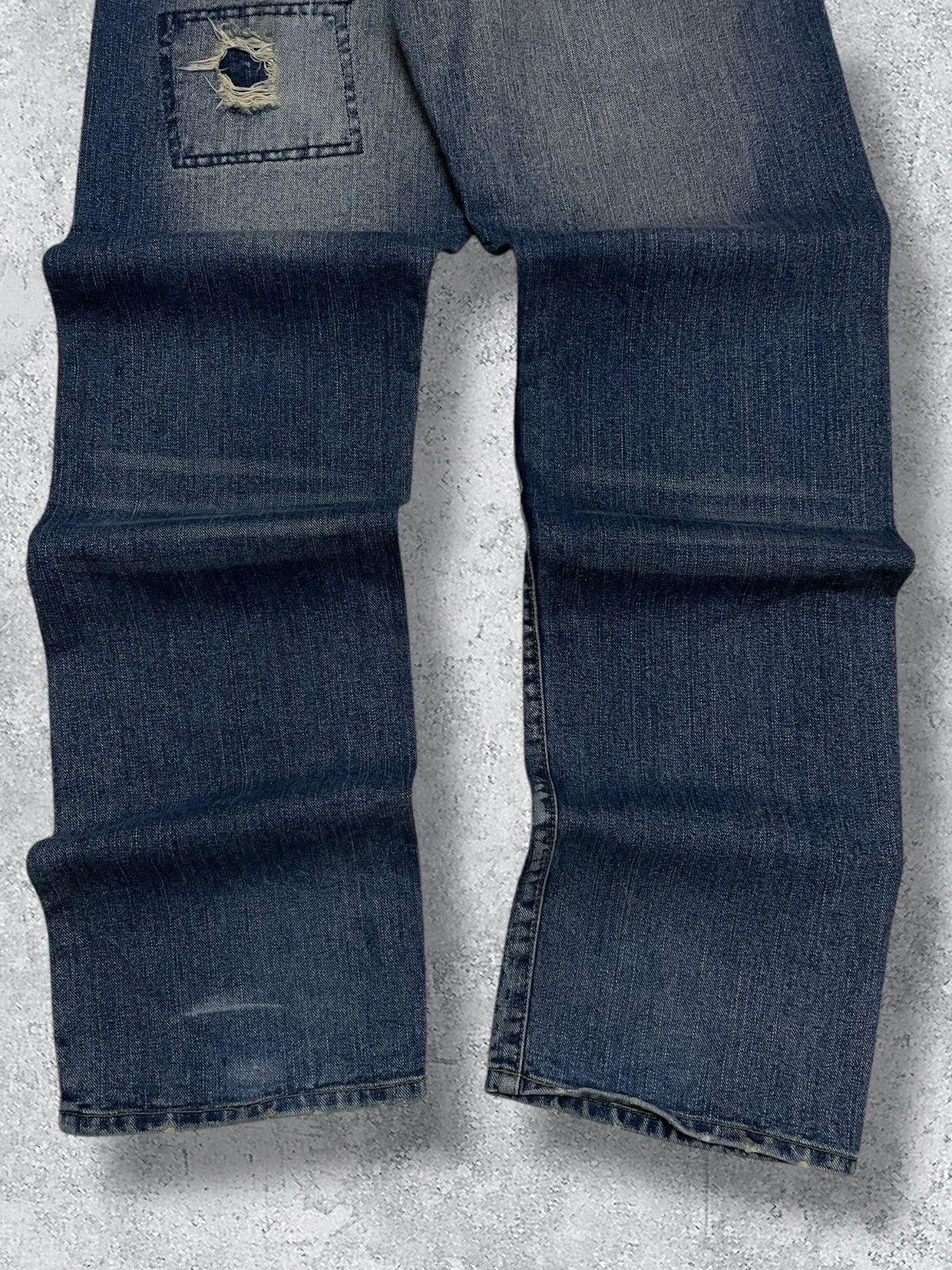 Japanese Brand Vintage Japan Designer 90’s LowBox Distressed Patchwork Jean Size US 29 - 9 Thumbnail