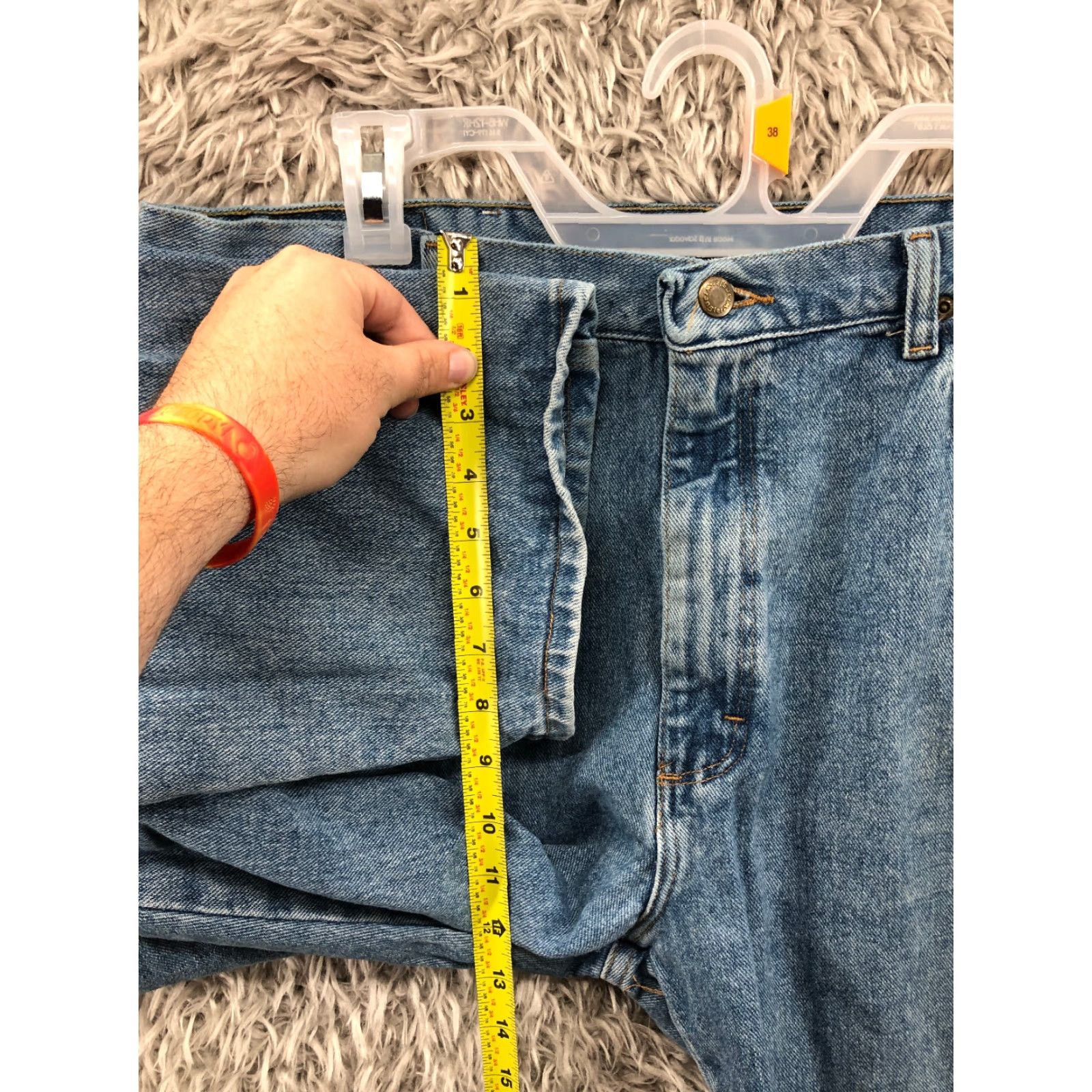 Wrangler Wrangler Jeans Size 38x32 Mens Mid Rise Straight Leg Dark Wash Blue Denim Size US 38 / EU 54 - 4 Thumbnail