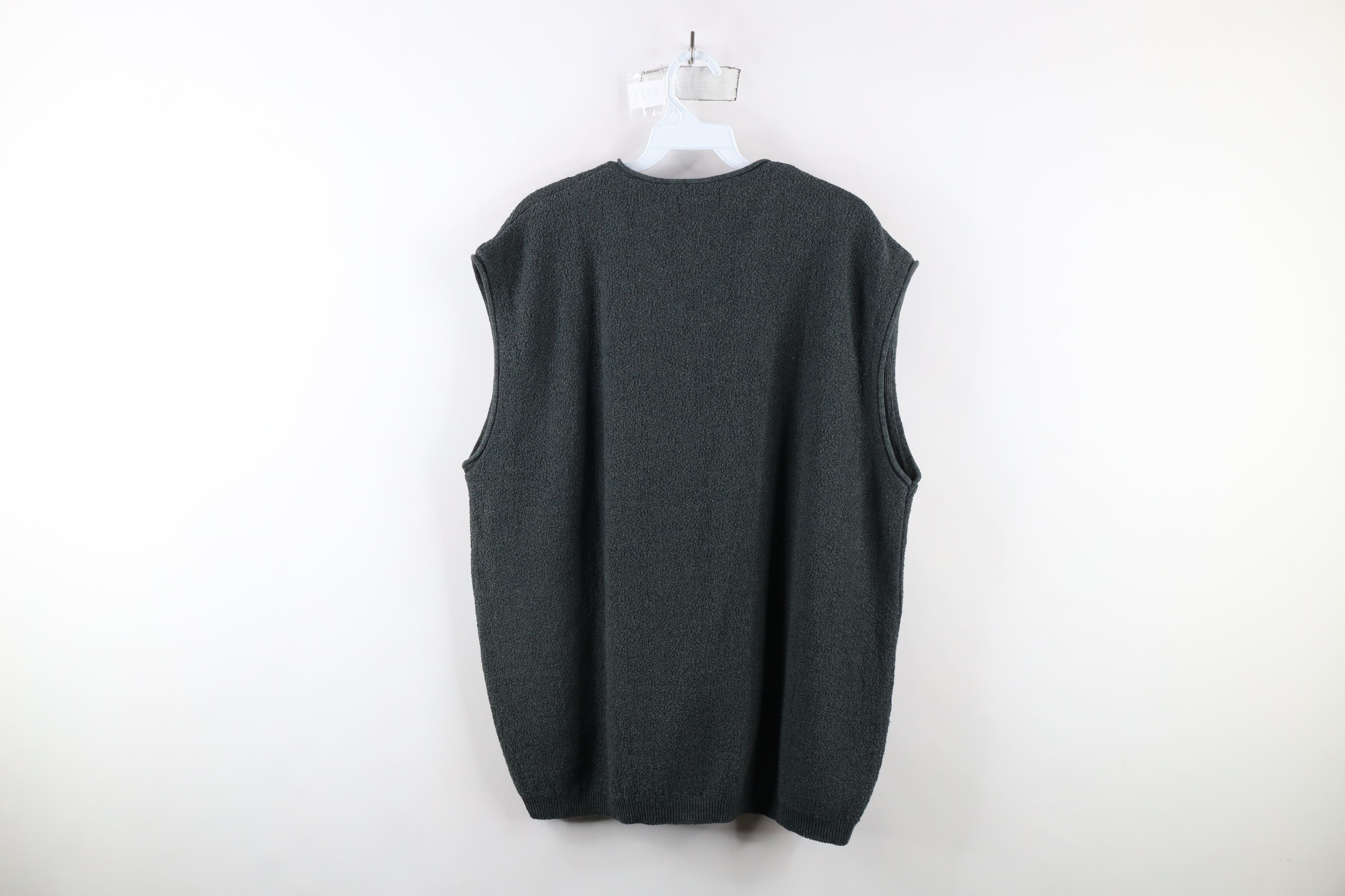 Vintage Vintage 90s Streetwear Cotton Textured Knit Sweater Vest USA Size US XL / EU 56 / 4 - 6 Thumbnail