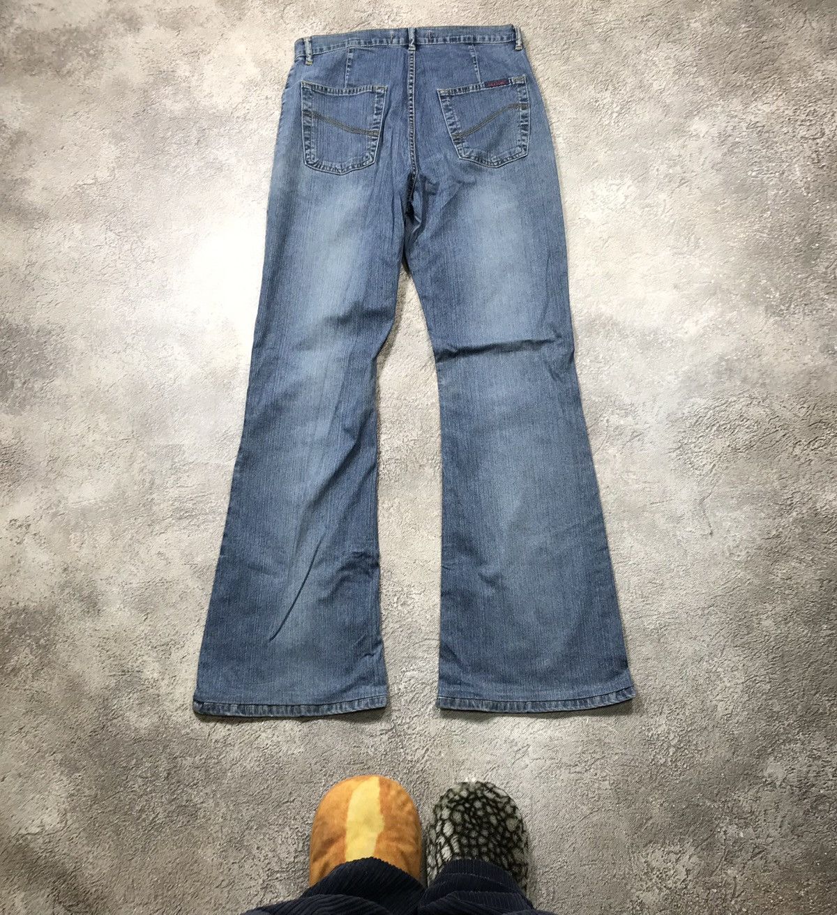 Vintage Vintage 90s Baggy Distressed Wide Leg Jeans Grunge Y2K 28 Size 28" / US 6 / IT 42 - 3 Thumbnail