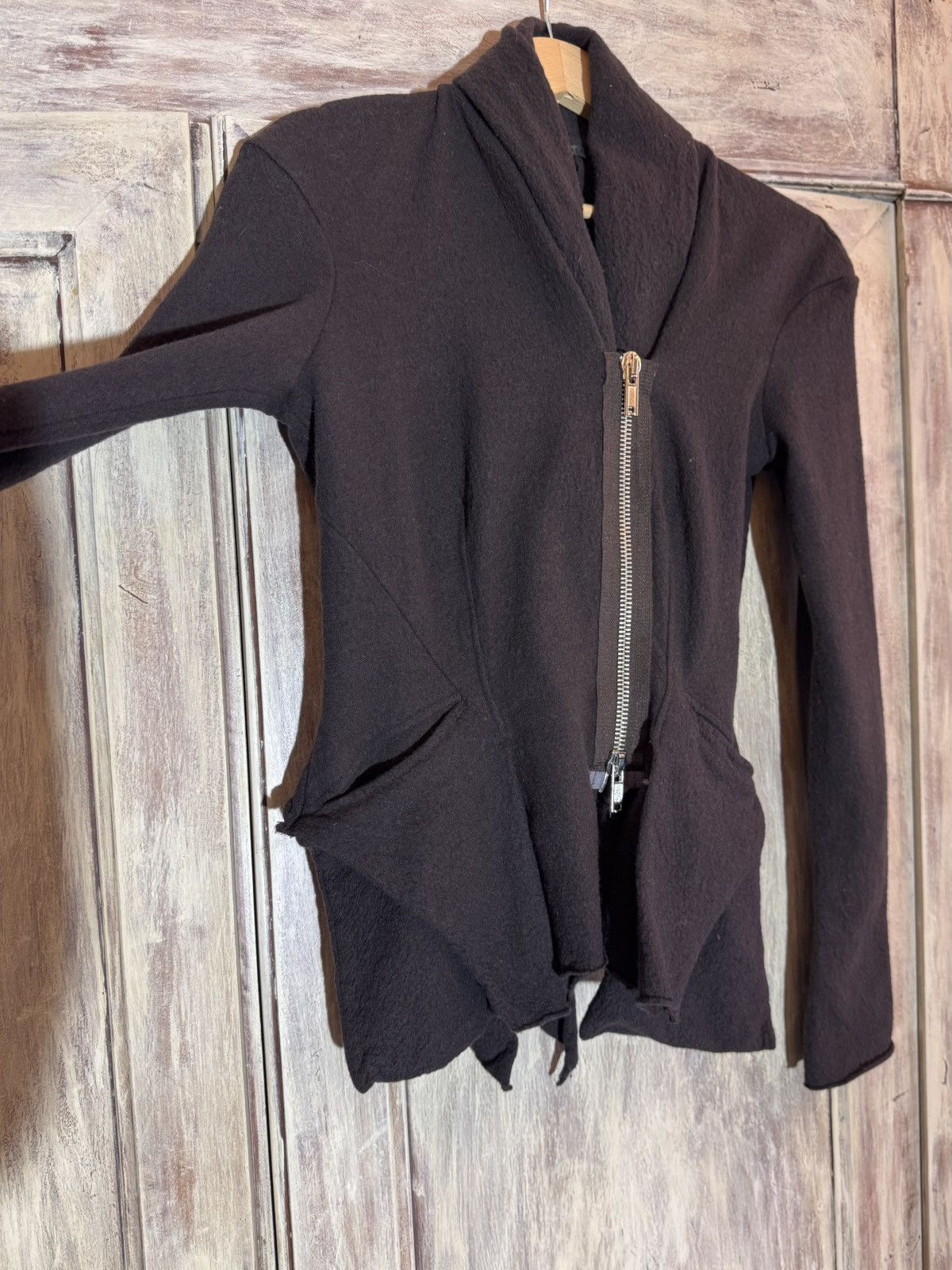 Haider Ackermann haider ackermann fw10 runway brown wool fitted jacket XS Size S / US 4 / IT 40 - 8 Thumbnail