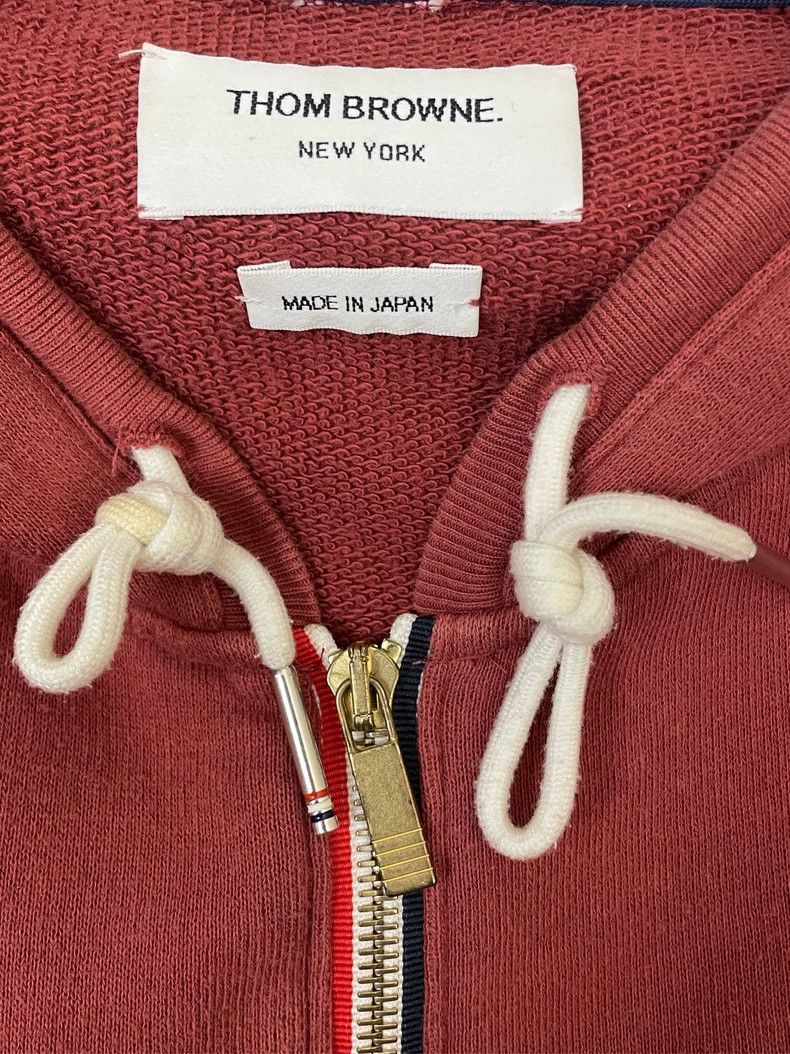 Thom Browne Thom browne Burgundy four-striped zipper jacket 2504-Nextar Size US S / EU 44-46 / 1 - 6 Thumbnail