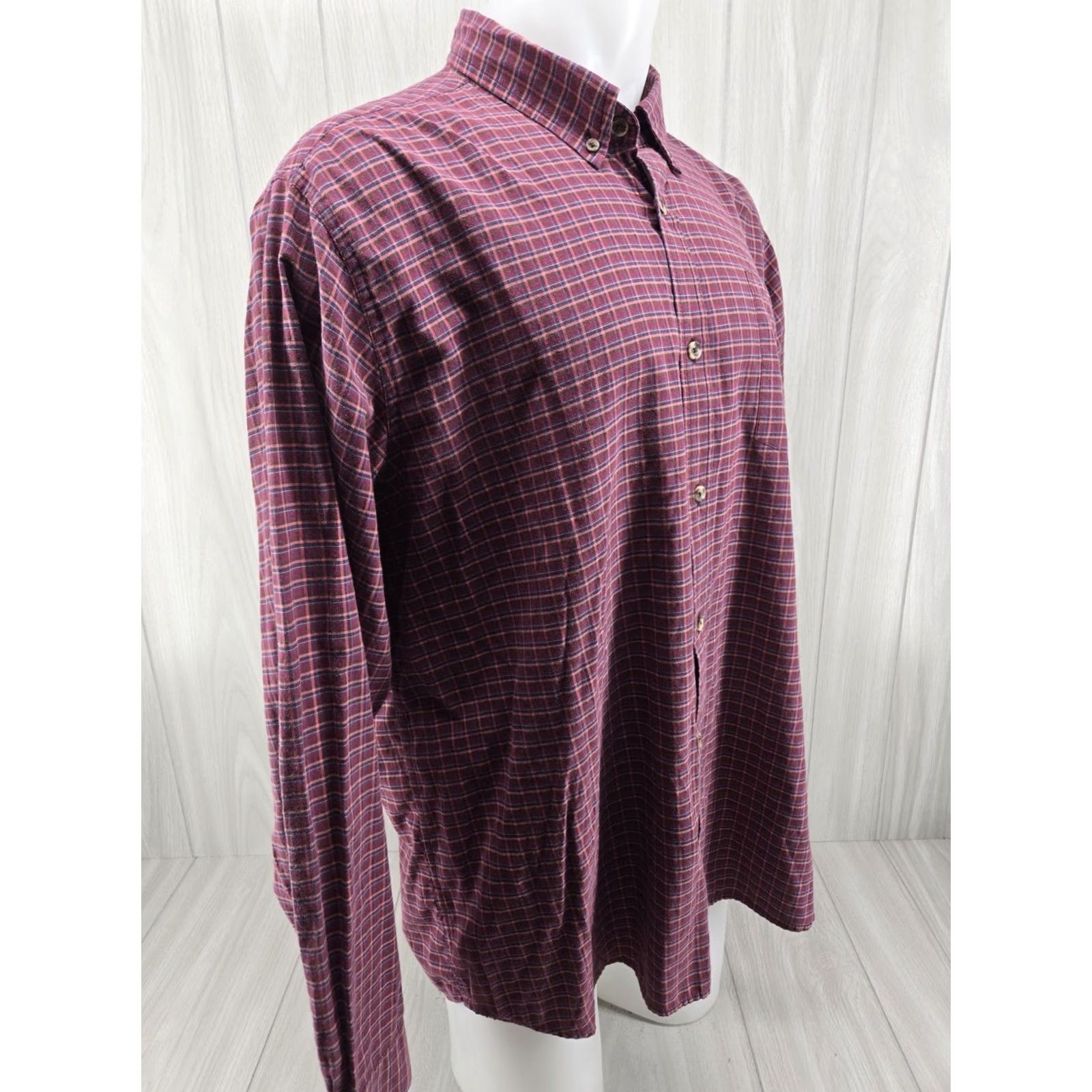 Mountain Khakis VINTAGE Mountain Khakis Long Sleeve Button Down Shirt Mens 2XL Maroon Plaid Check Flannel Button-Up Size US XXL / EU 58 / 5 - 6 Thumbnail
