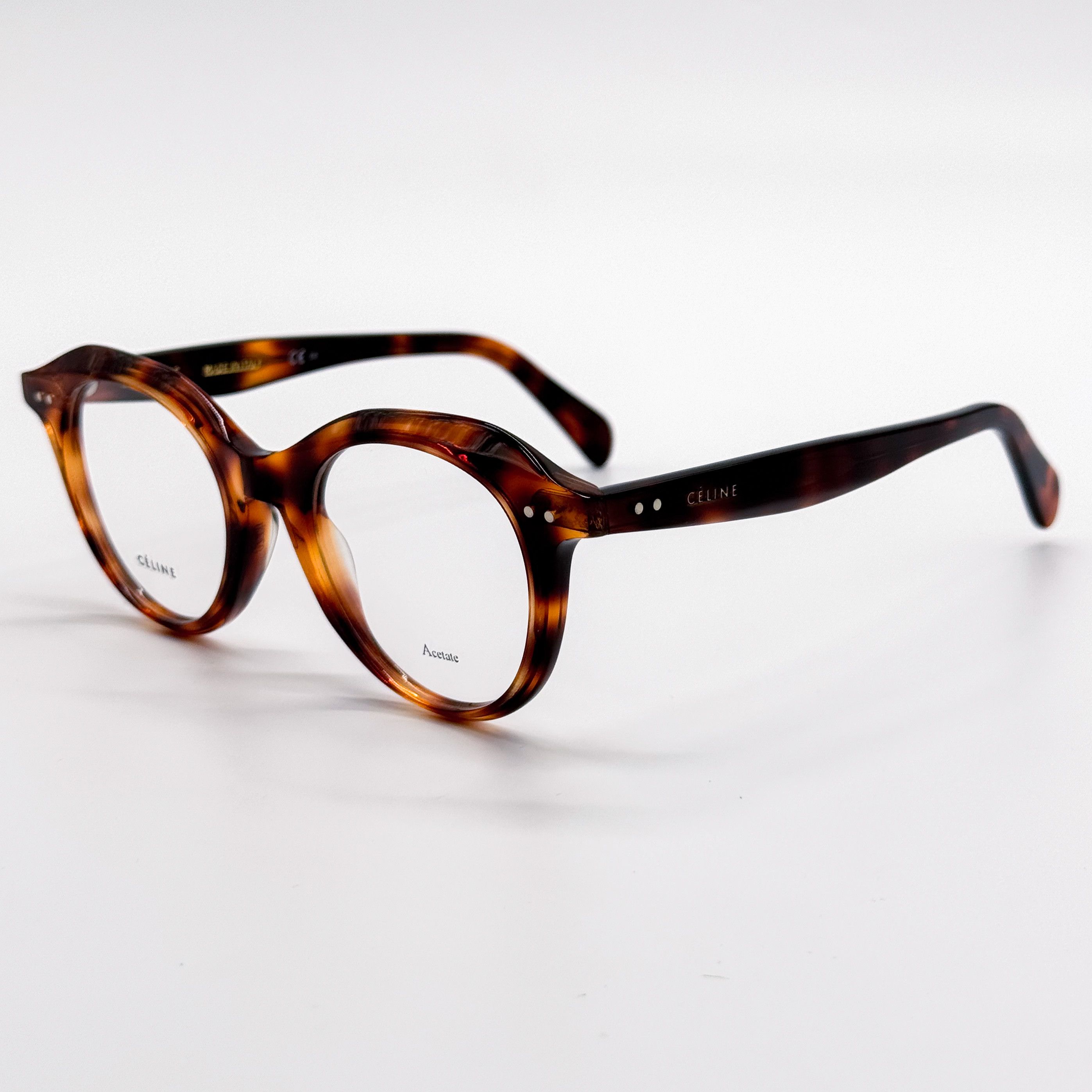 Celine NEW CELINE CL41458 086 EYEGLASSES WOMEN HAVANA ROUND CELINE Size ONE SIZE - 5 Thumbnail