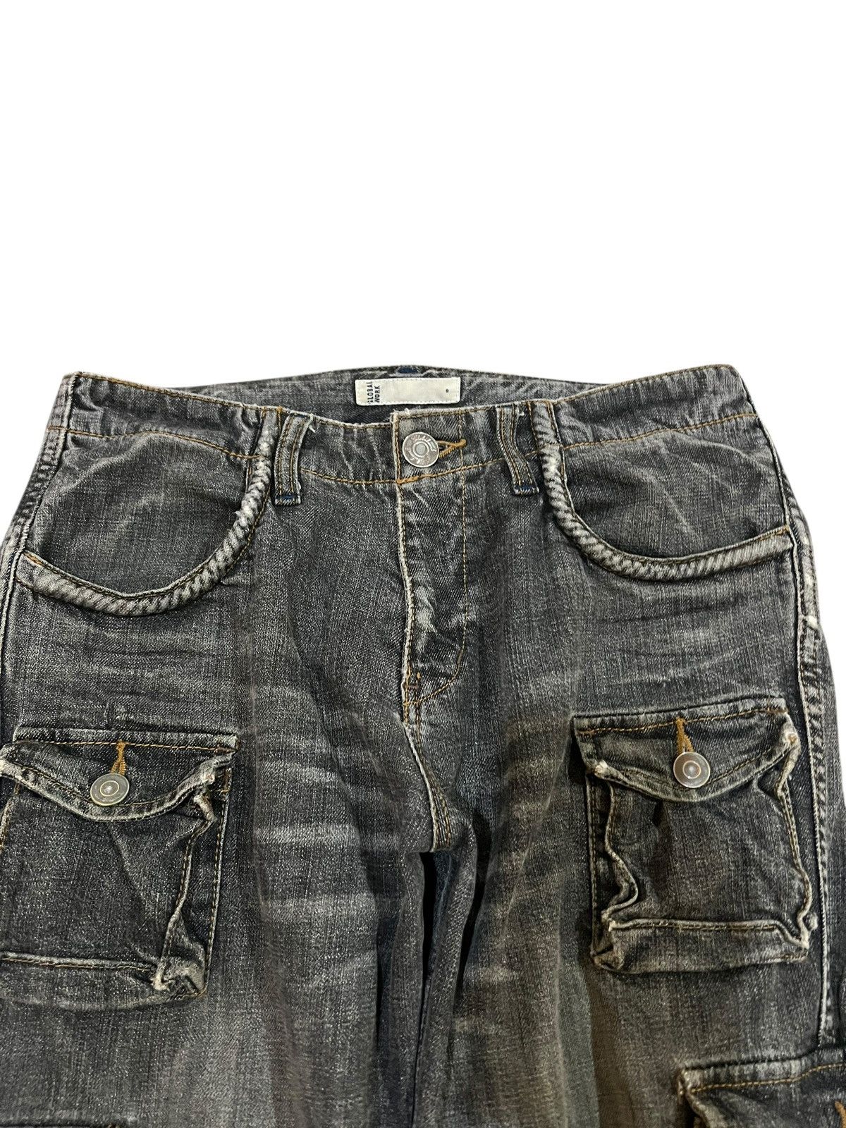 Japanese Brand Vintage Japanese Brand Global Work Bondage Distress Jean Size US 30 / EU 46 - 6 Thumbnail