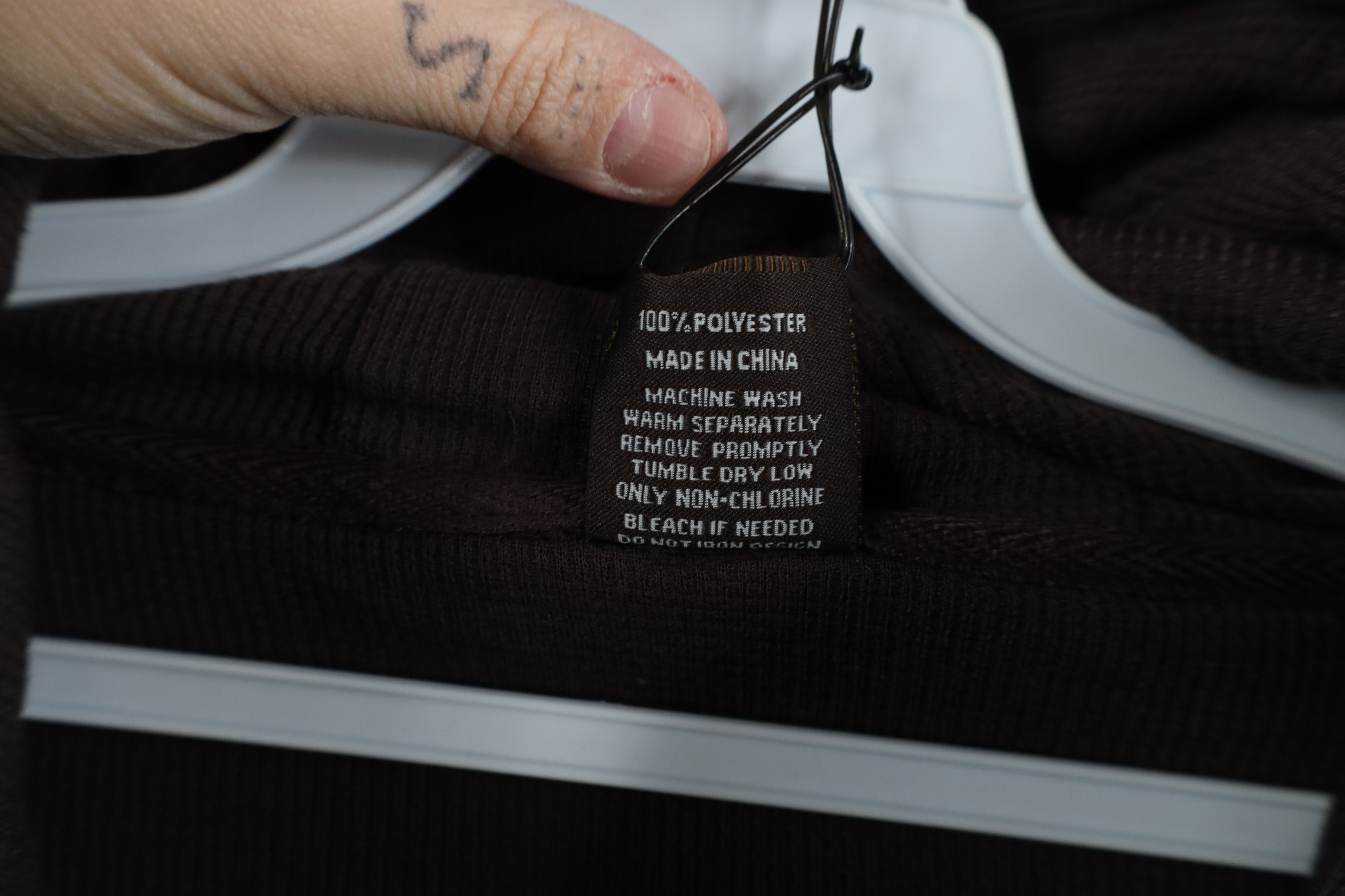 Vintage Deadstock Vintage 90s Y2K Streetwear Lined Hoodie Brown Size US XL / EU 56 / 4 - 5 Thumbnail