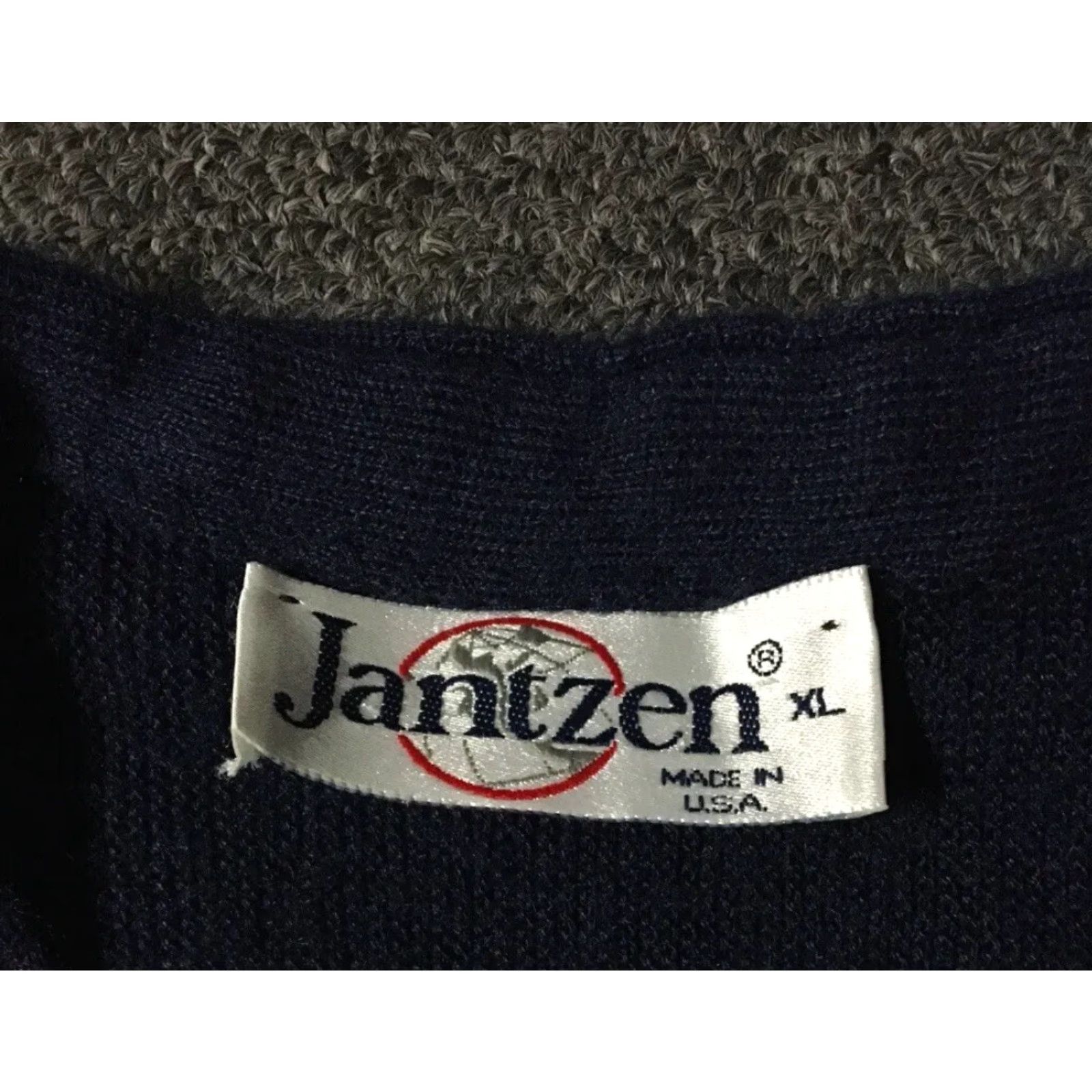 Jantzen VINTAGE Jantzen Cardigan Sweater M Navy Blue Knit Acrylic USA 60s 70s Grunge Grandpa Men's Shirt Streetwear Size US M / EU 48-50 / 2 - 4 Thumbnail