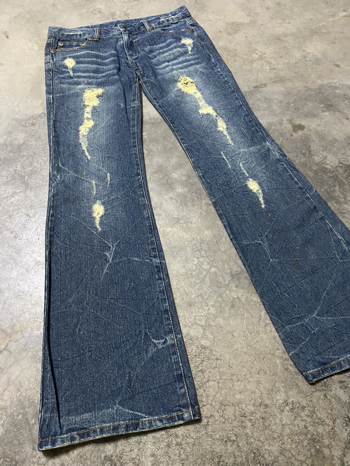 Hysteric Glamour × If Six Was Nine × Japanese Brand Flare Jeans Japan Grunge Denim p71 Size US 30 / EU 46 - 2 Thumbnail