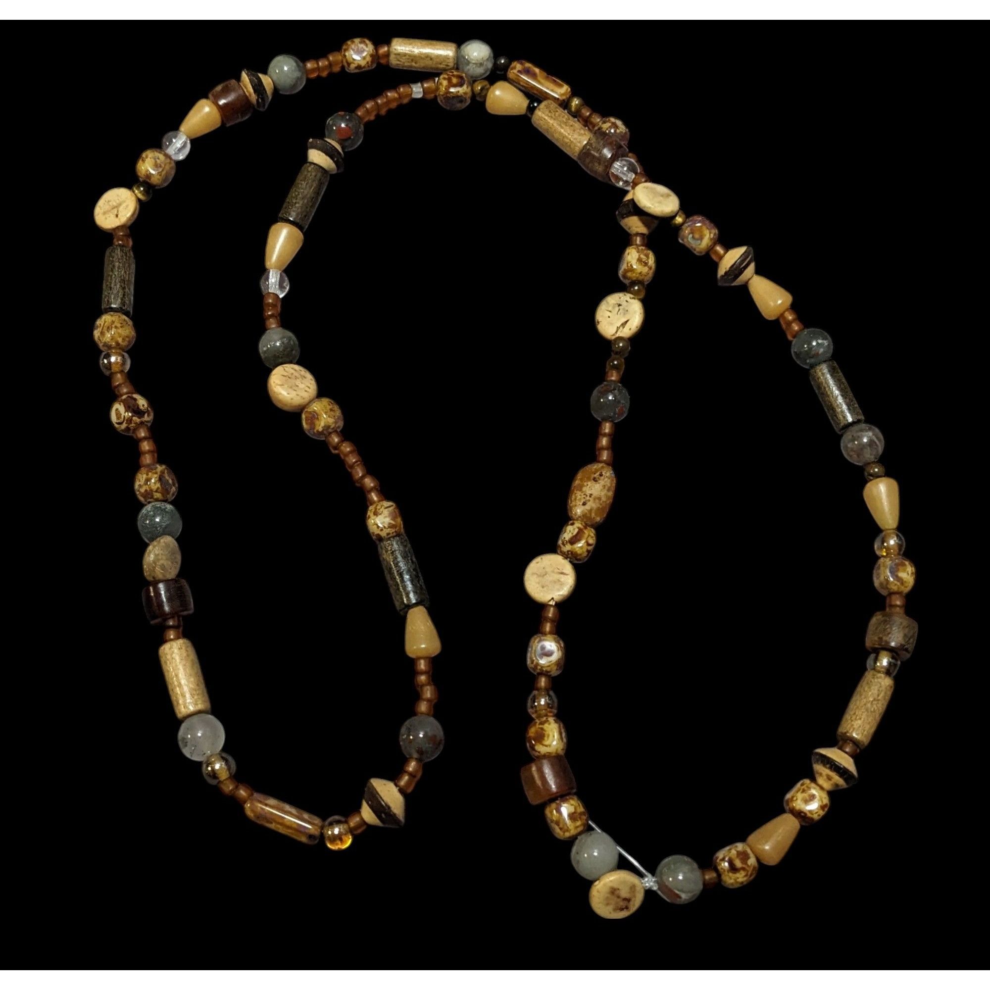 Other Earthy Handmade Mixed Media Beaded Necklace Size ONE SIZE - 1 Thumbnail