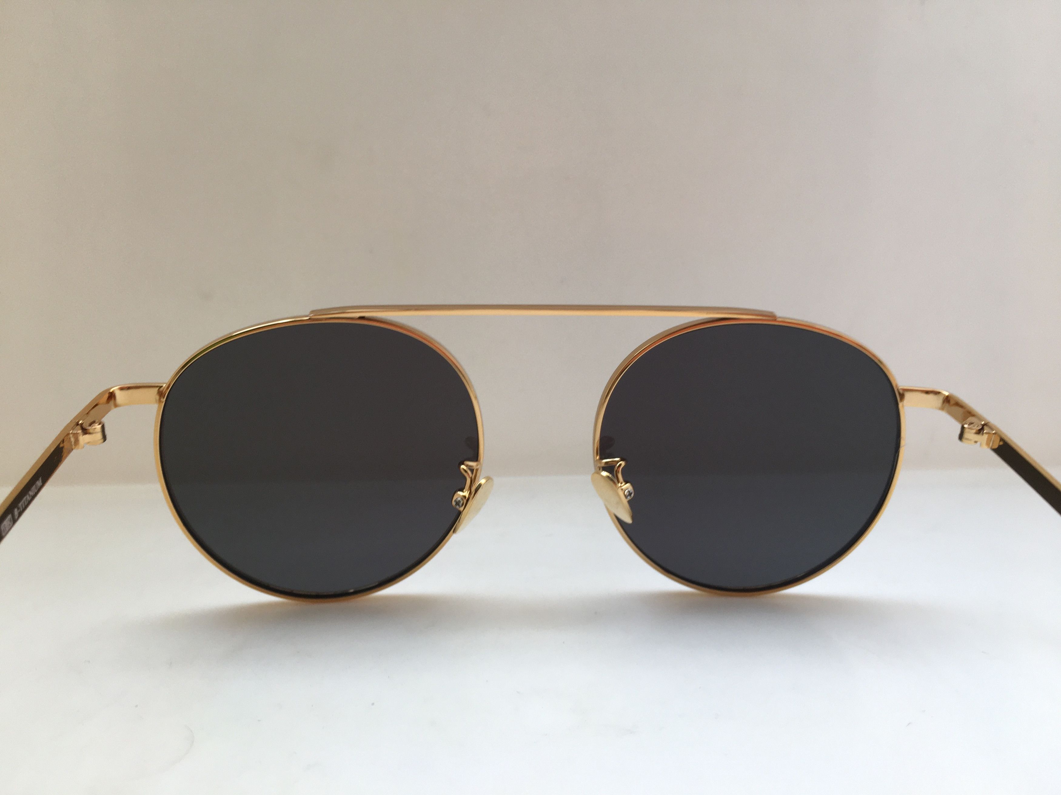 Other Gold Titanium Round Sunglasses Frame ROCKABILLY Size ONE SIZE - 4 Thumbnail