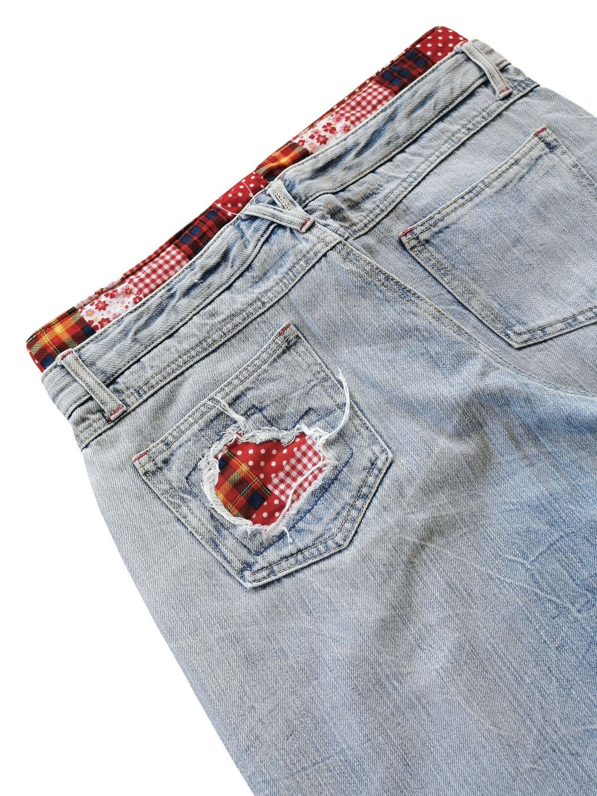 Japanese Brand Double Waist Patchwork Denim Jeans Lookalike Kapital Size US 32 / EU 48 - 6 Thumbnail