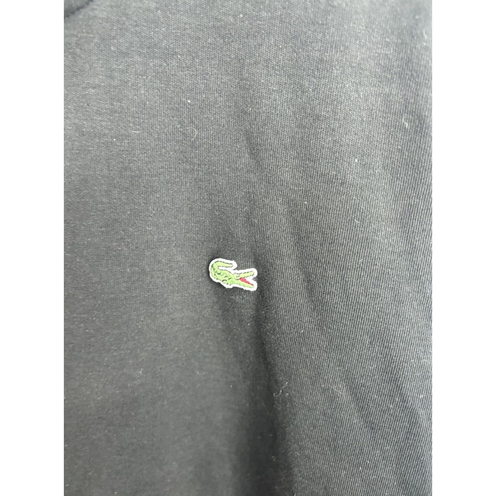 Lacoste Lacoste Pullover Sweater Mens M Black Quarter Zip Mock Neck Croc Logo Long Sleeve Casual Size US M / EU 48-50 / 2 - 3 Thumbnail