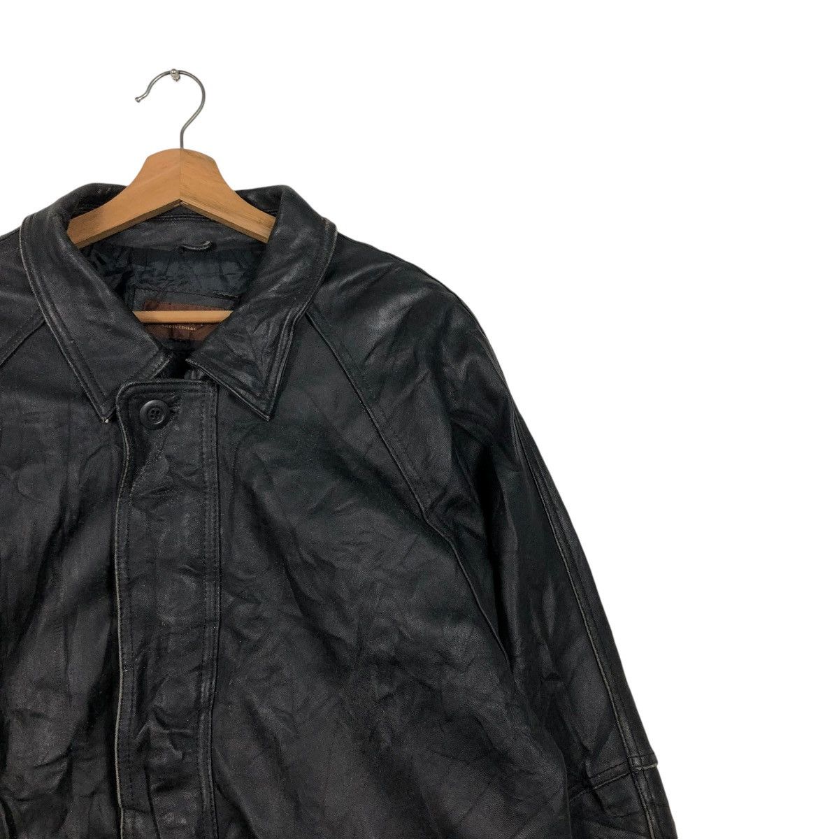 Japanese Brand 🔥VINTAGE LEATHER JACKET MULTI POCKET ROCHI ISSEY MIYAKE Size US L / EU 52-54 / 3 - 8 Thumbnail
