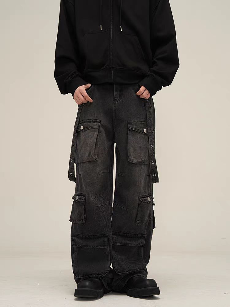 Japanese Brand × Jean Wasteland Style Washed Multi-Pocket Workwear Jeans Size US 34 / EU 50 - 3 Thumbnail