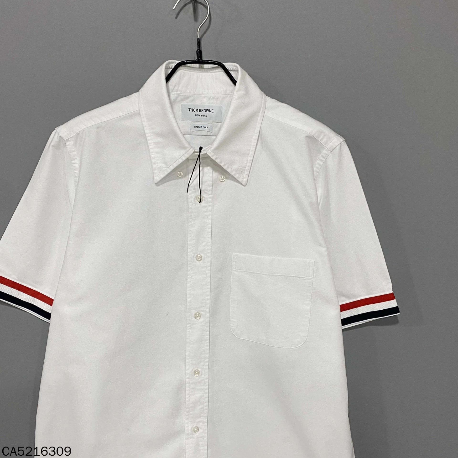 Thom Browne Thom Browne striped white short sleeve shirt women's 2 Size XS / US 0-2 / IT 36-38 - 2 Thumbnail