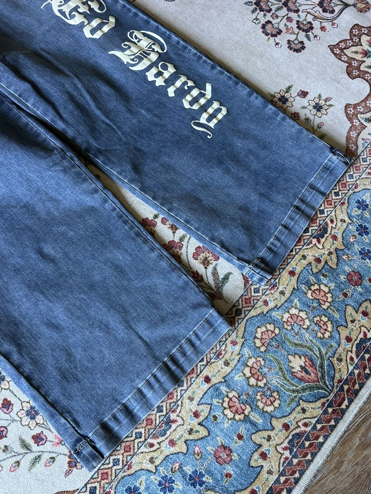 Ed Hardy Ed Hardy Embroidered Baggy Jeans Size US 34 / EU 50 - 9 Thumbnail