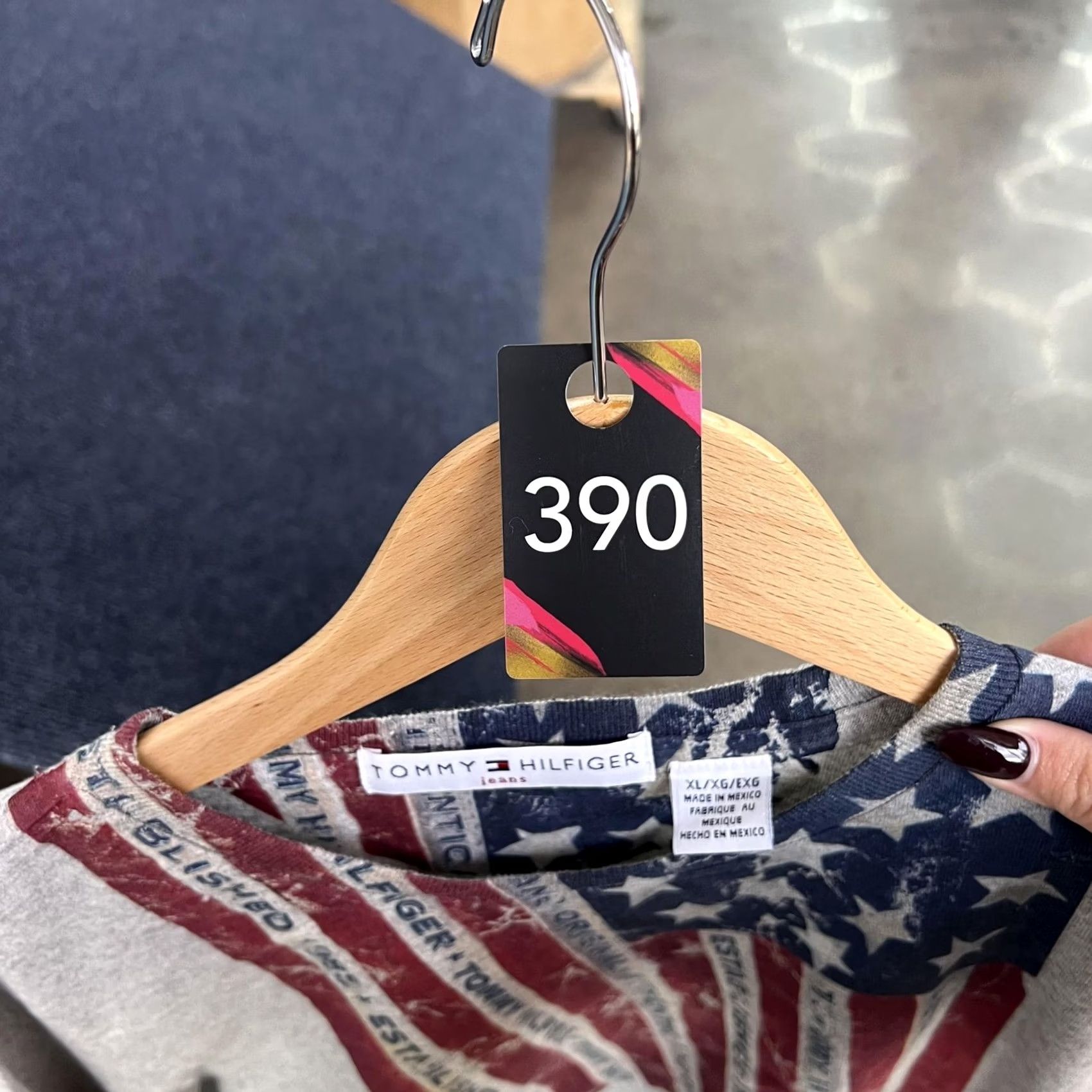 Tommy Hilfiger Tommy Hilfiger Jeans Shirt Womens XL Gray Long Sleeve American Flag Graphic USA Crew Neck T-Shirt Size XL / US 12-14 / IT 48-50 - 8 Thumbnail