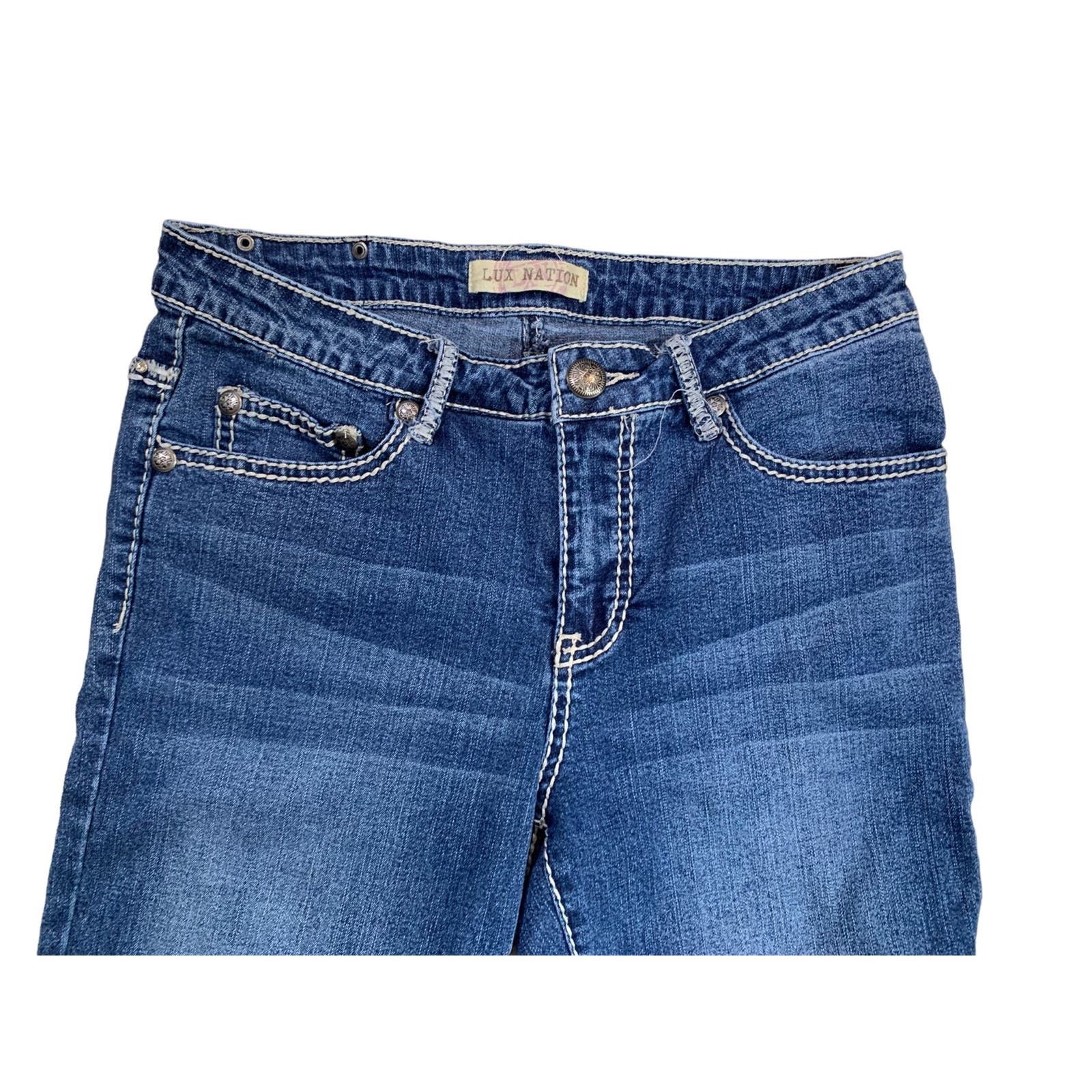 Luxe Luxe Nation Women 28/6 Jeans Midrise Thick Threading Size 28" / US 6 / IT 42 - 4 Thumbnail