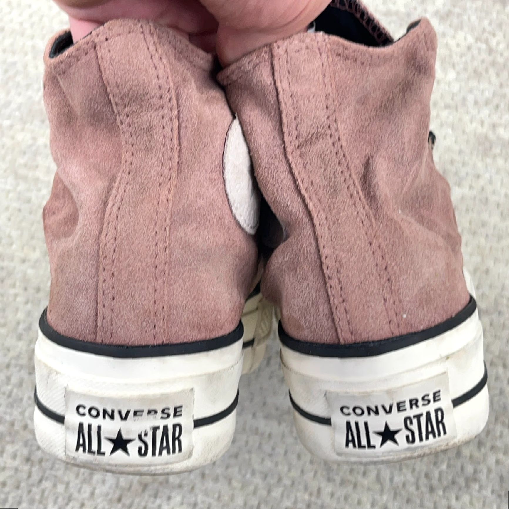 Converse VINTAGE Converse Chuck 70 High Lift All Star Sneakers Womens 6 Mauve Suede Leopard Laces Size US 6 / IT 36 - 5 Thumbnail
