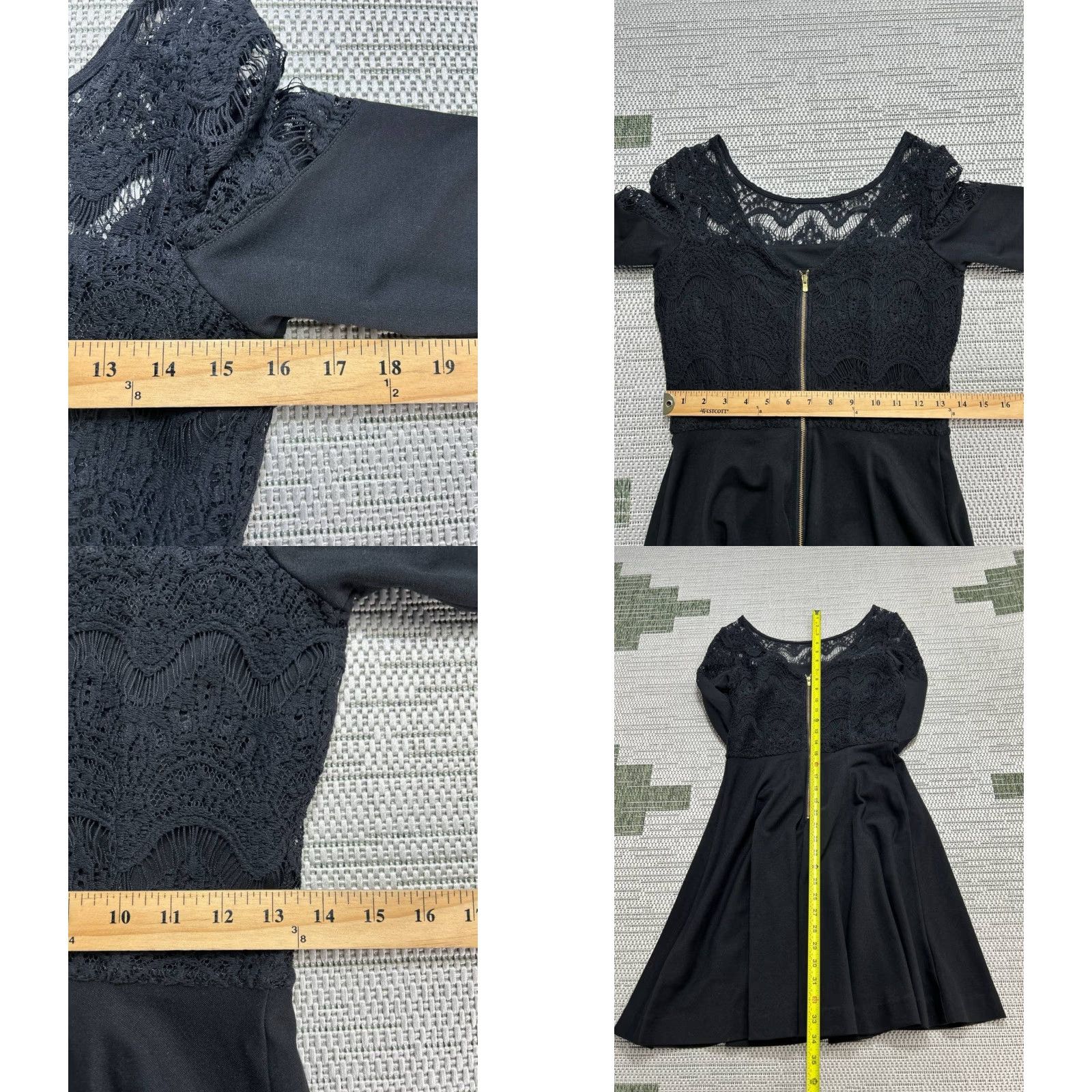 Lilly Pulitzer VINTAGE Lilly Pulitzer Remmy Fit & Flare Dress Womens Small Black Bodice Lace New Size S / US 4 / IT 40 - 8 Thumbnail
