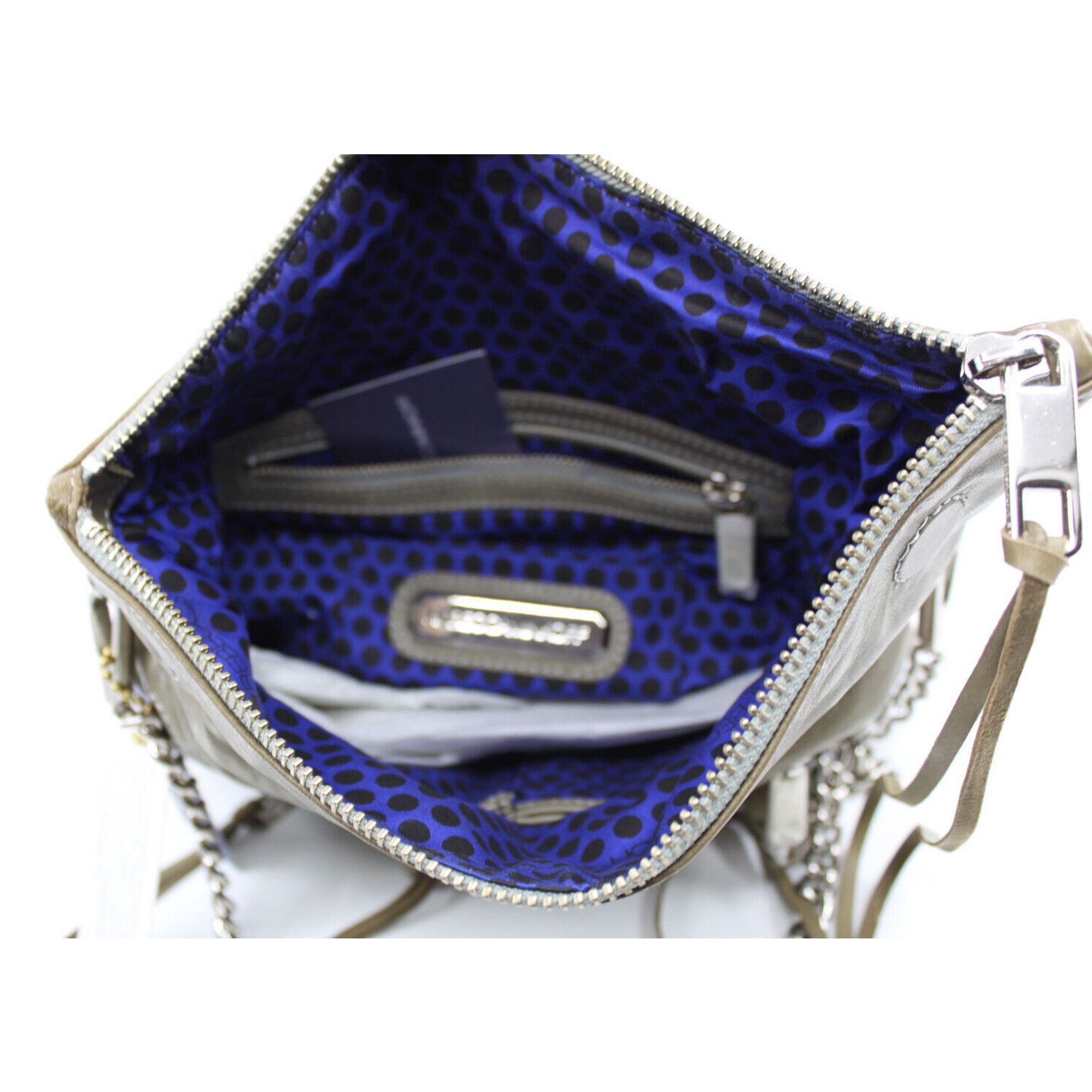 Rebecca Minkoff New REBECCA MINKOFF Biker Gray Leather Crossbody Bag $348 Size ONE SIZE - 4 Thumbnail