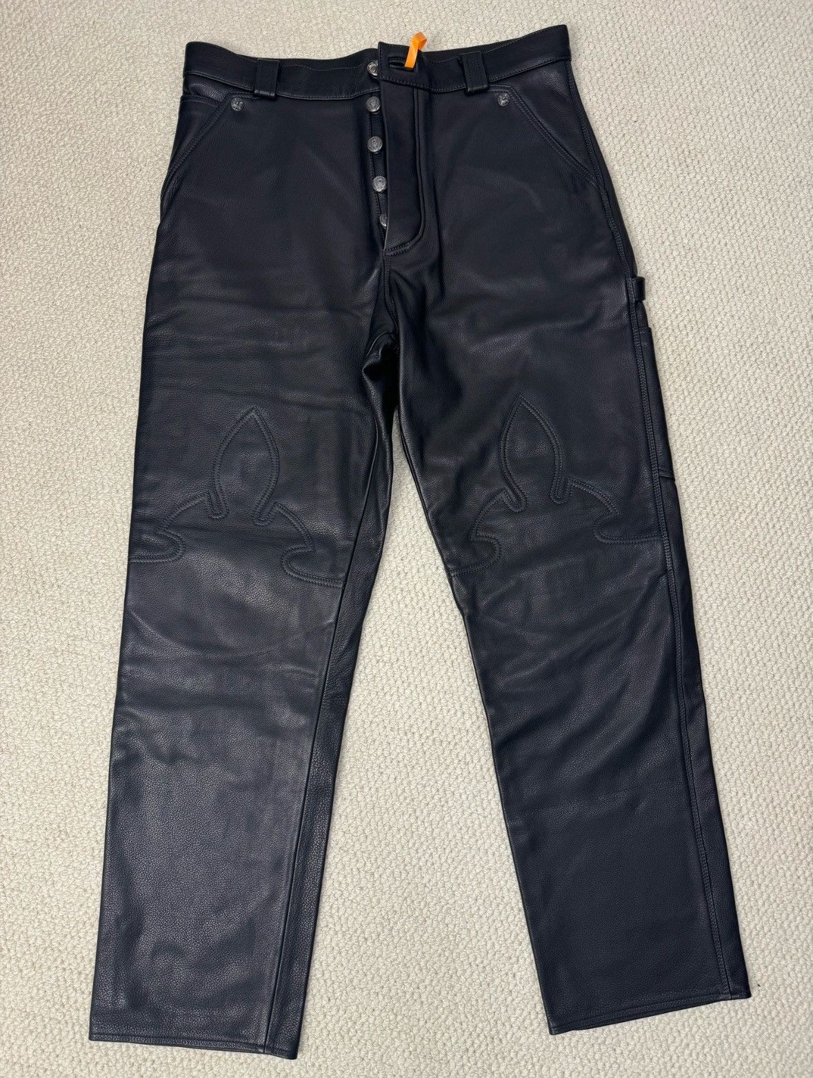 Chrome Hearts Chrome Hearts leather pants Size US 33 - 1 Thumbnail