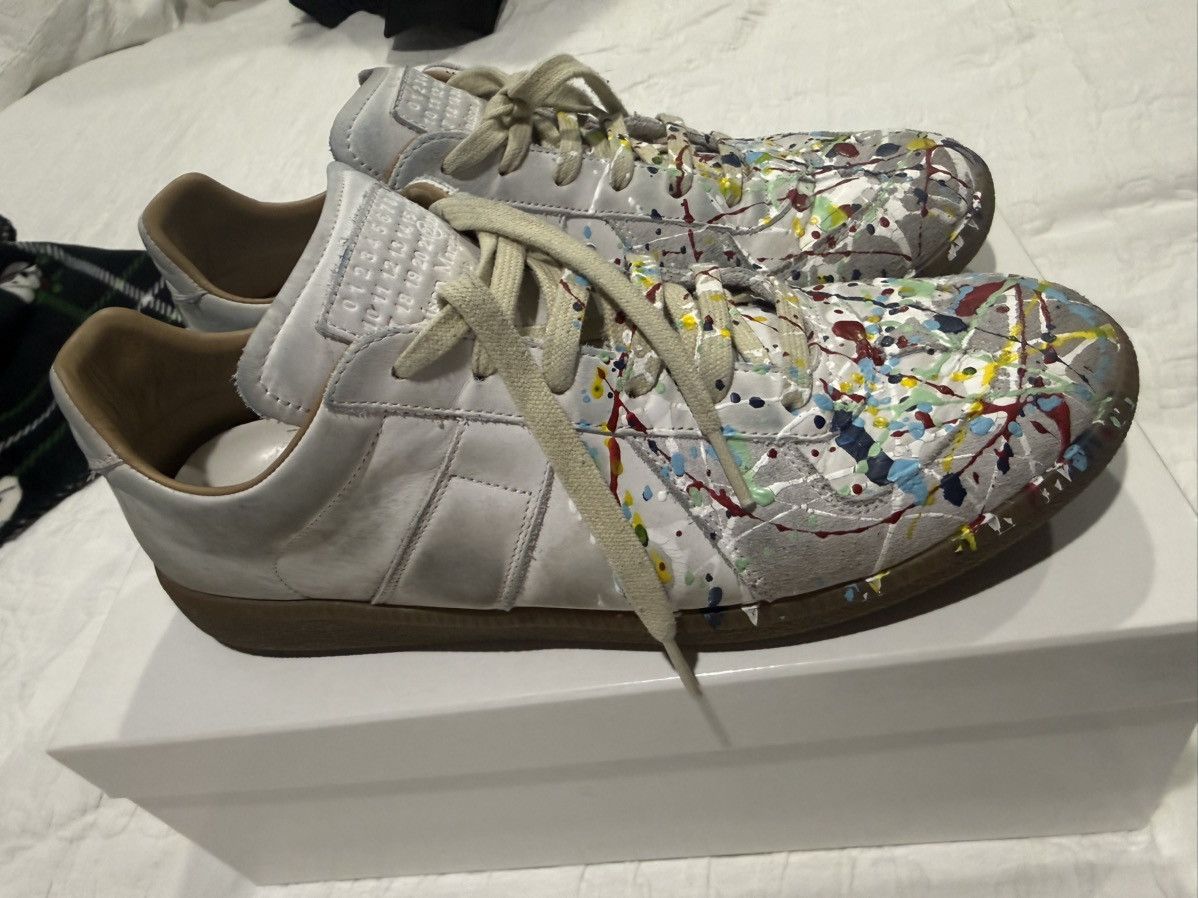 Maison Margiela Maison Margiela Paint Splatter White Size US 10.5 / EU 43-44 - 7 Thumbnail