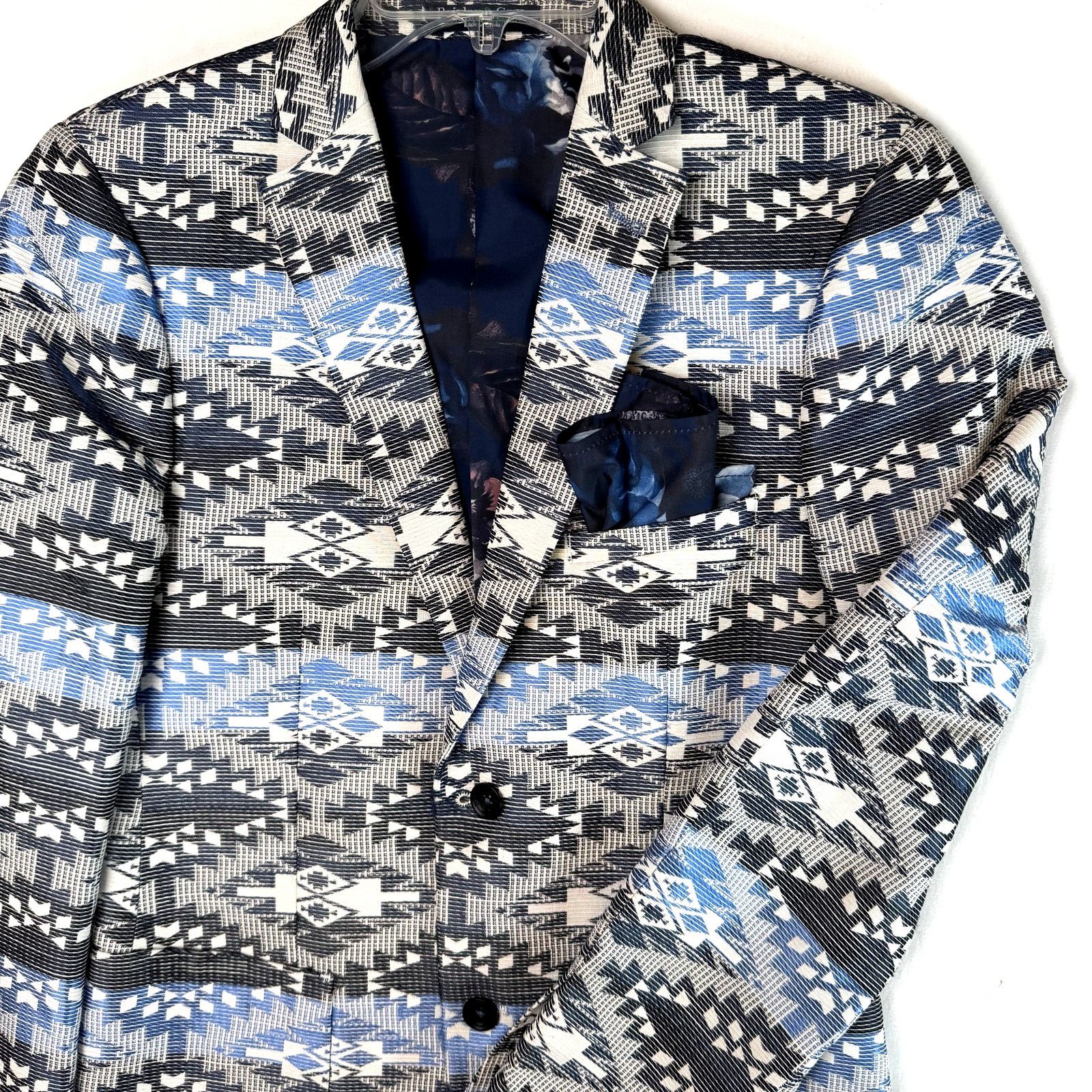 Other Paisley & Gray Slim Fit Aztec Print Blazer Jacket Men’s 36R Size US S / EU 44-46 / 1 - 1 Thumbnail