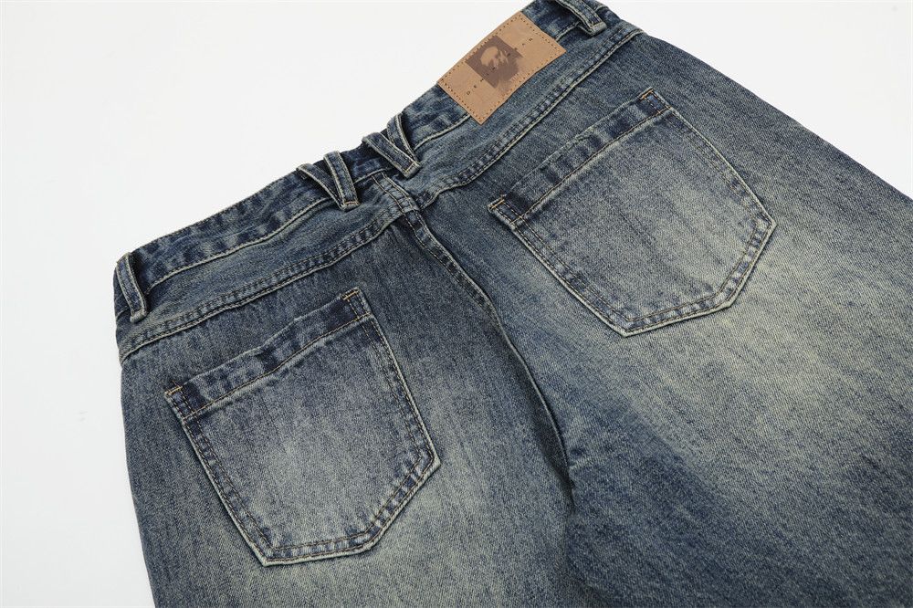 Japanese Brand × Vintage Men's street fashion hip-hop loose washed distressed jeans Size US 32 / EU 48 - 5 Thumbnail