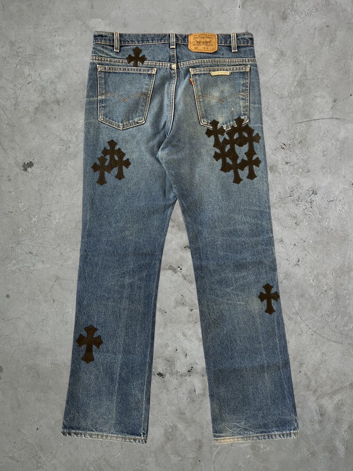 Chrome Hearts Chrome Hearts Leather Patch Jeans Size US 34 / EU 50 - 2 Thumbnail