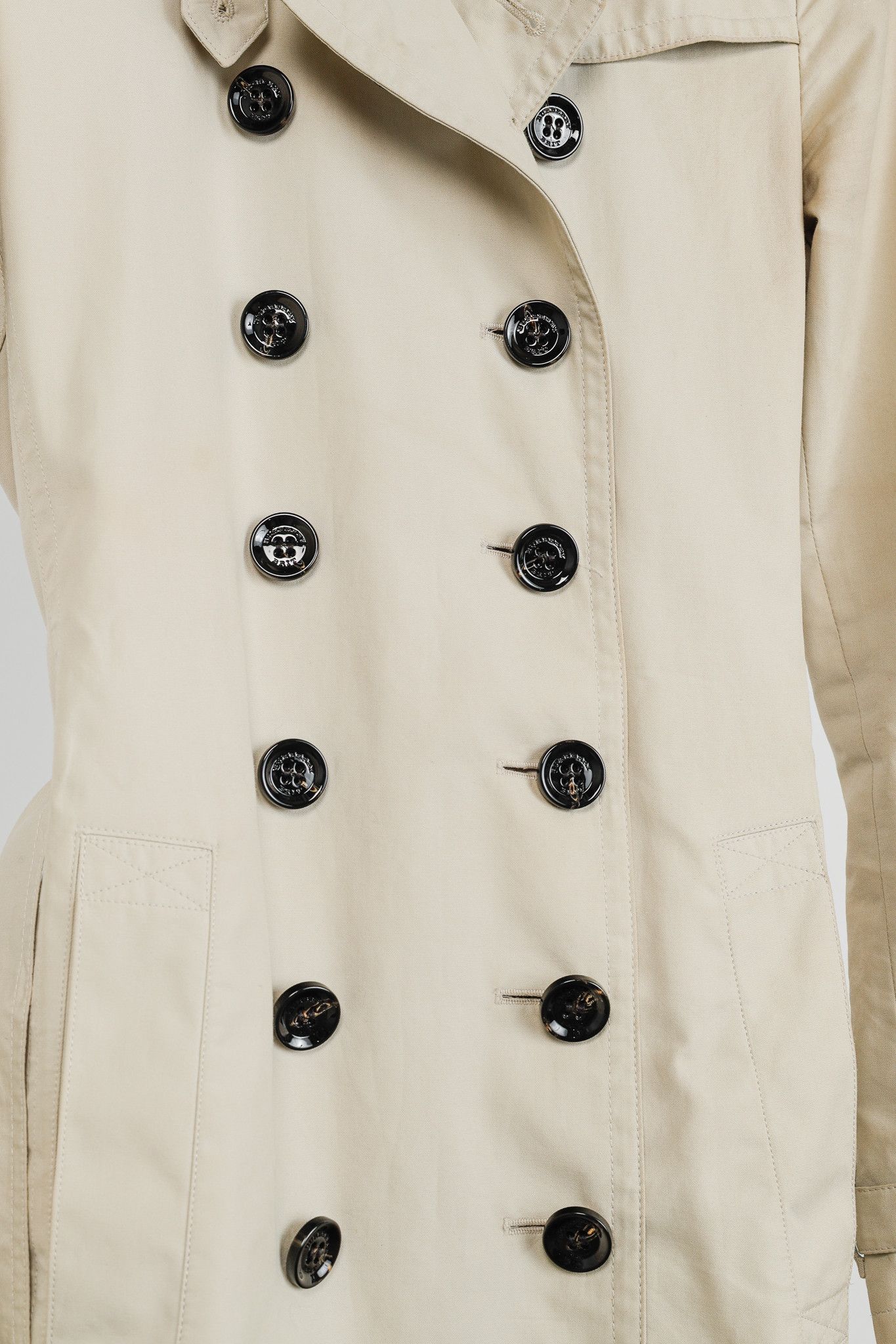 Burberry Burberry Brit Beige Belted Double-Breasted Trench Coat Size S / US 4 / IT 40 - 11 Thumbnail