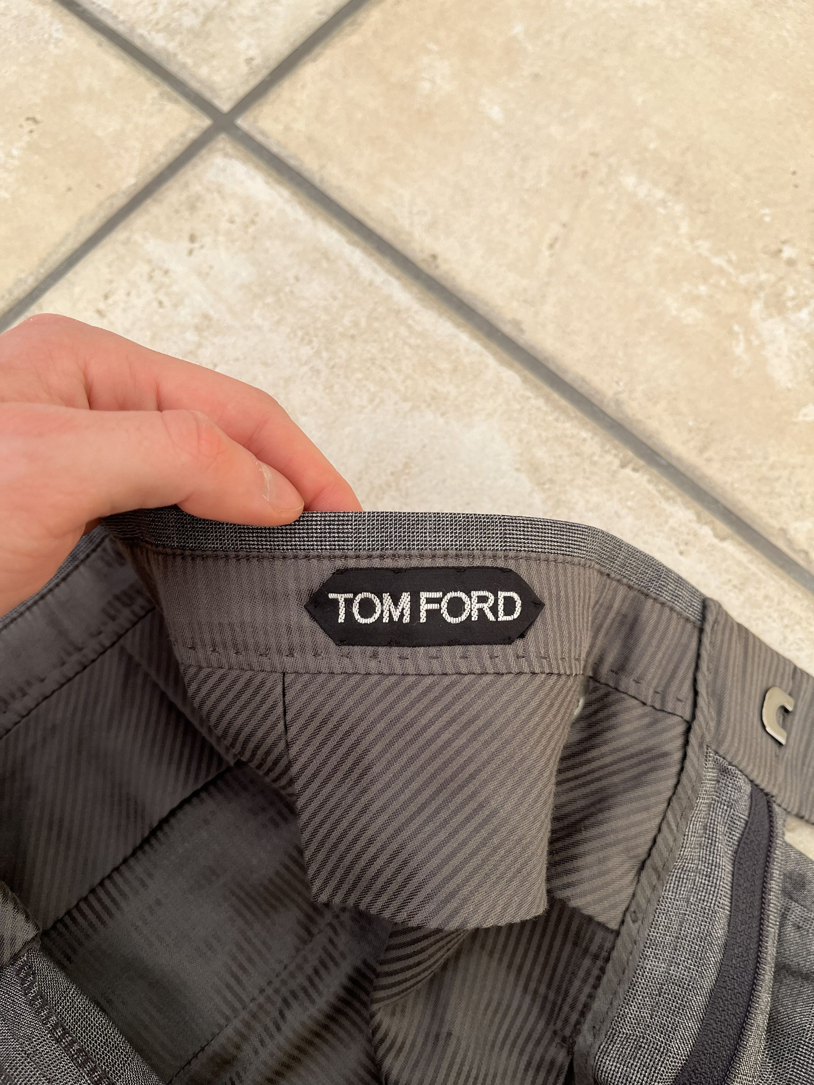 Tom Ford Tom Ford Swiss-Made Wool Silk Tailored Pants Grey Size 48R - 4 Thumbnail