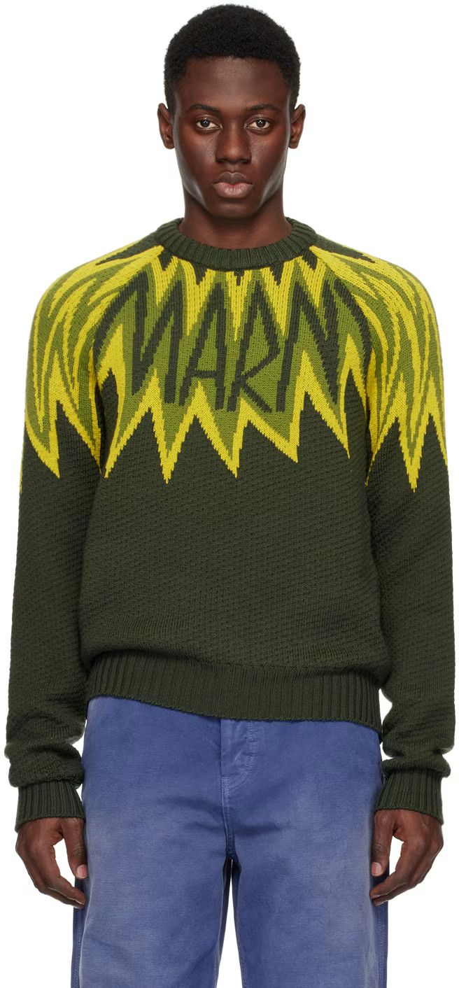 Marni o1w1db1em1224 Fire Island Sweater in Green Size US L / EU 52-54 / 3 - 1 Thumbnail