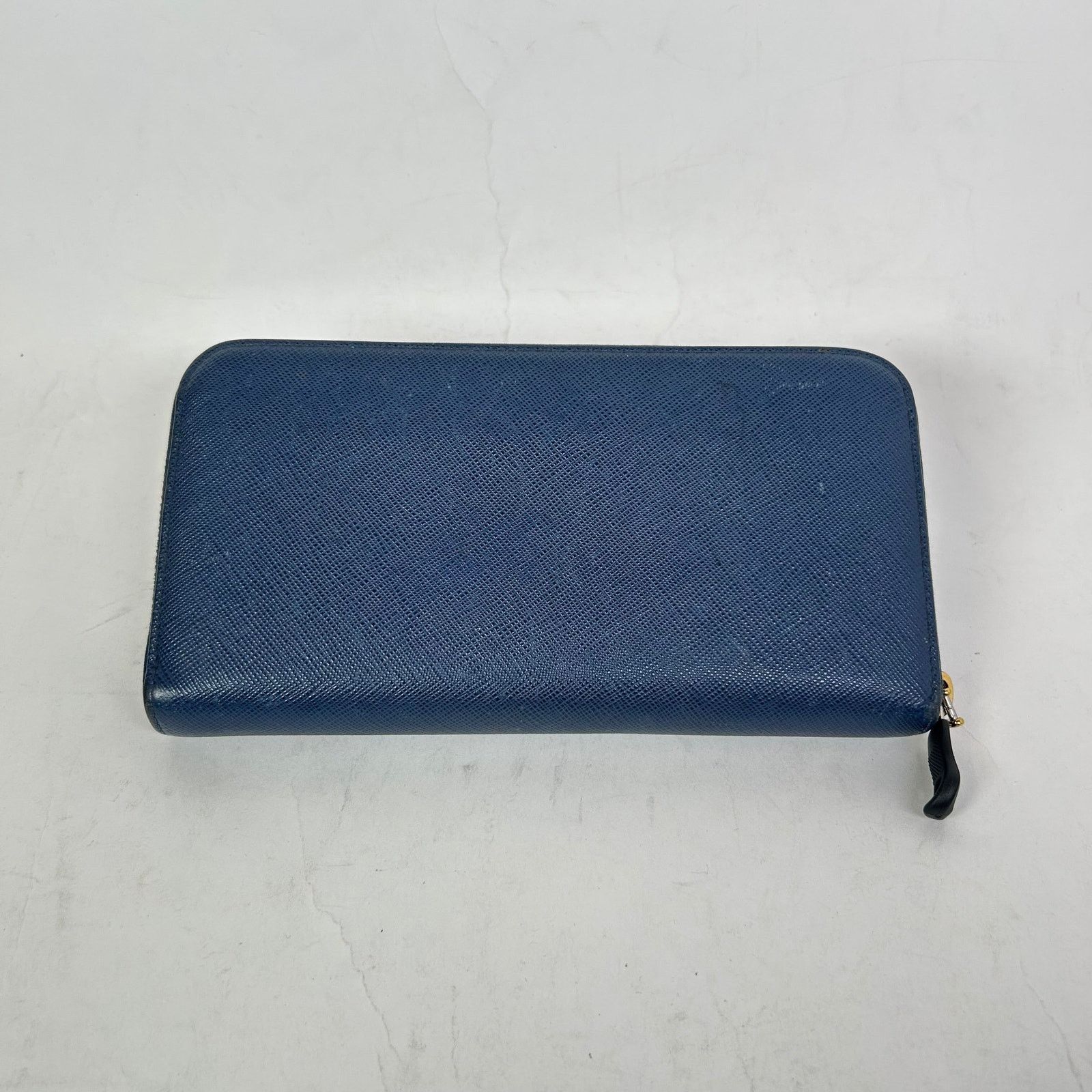 Prada Prada Navy Saffiano Zip-Around Wallet Size ONE SIZE - 2 Thumbnail