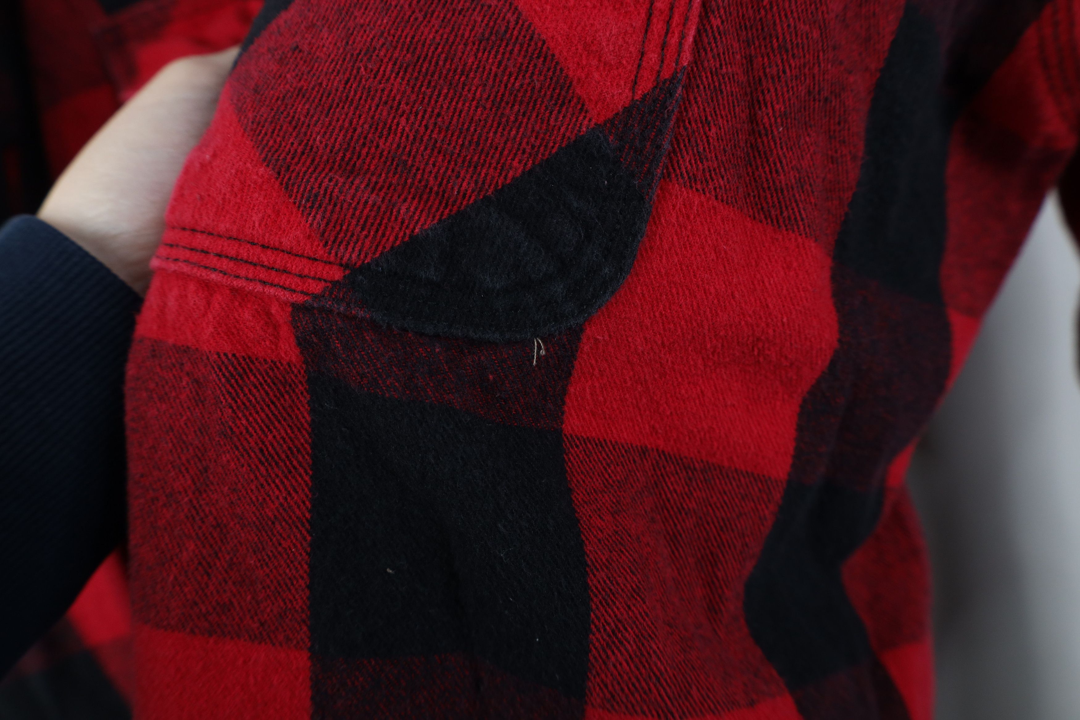 FiveBrother Vintage 90s Five Brother Flannel Button Shirt Red Plaid Size US XXL / EU 58 / 5 - 5 Thumbnail