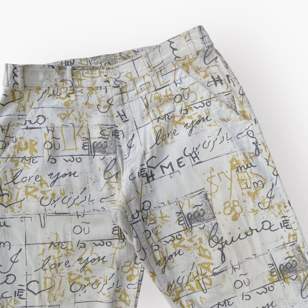 Comme des Garcons SS07 “ Golden Boy” Graffiti Pants Size US 34 / EU 50 - 1 Thumbnail