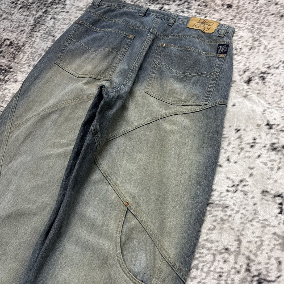 JNCO Y2K Vintage Den Em Jenz Crazy Paneled Baggy Jeans Size US 36 / EU 52 - 19 Thumbnail