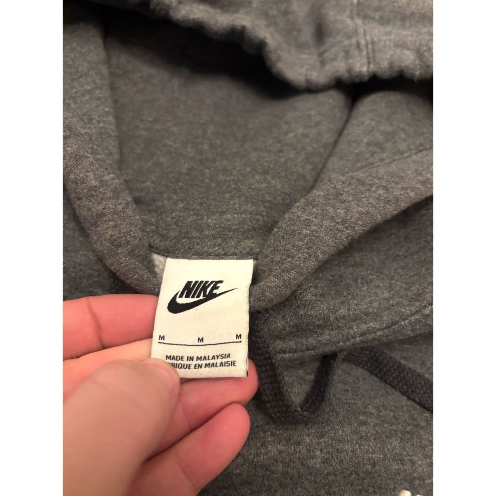 Nike Nike Sportswear Club Hoodie Sweatshirt M Gray Cotton Fleece Pullover Men Size US M / EU 48-50 / 2 - 2 Thumbnail