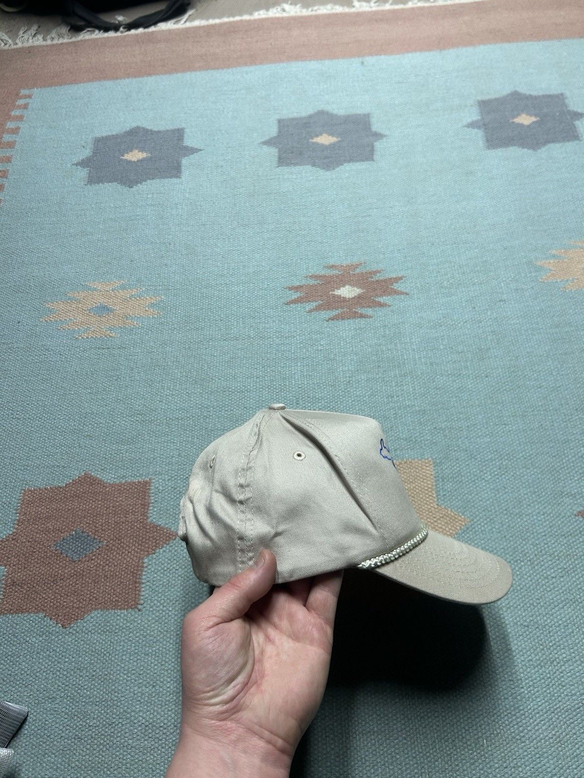 Vintage Vintage SnapBack hat Marion Michigan mitten cotton beige tan Size ONE SIZE - 9 Thumbnail