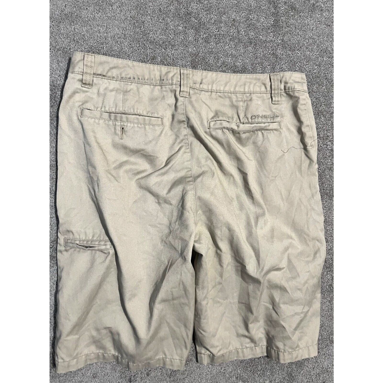 O'Neill O'Neill Bermuda Shorts Mens 32 Beige Flat Front Viscose Polyester Plaid Casual Size US 32 / EU 48 - 2 Thumbnail