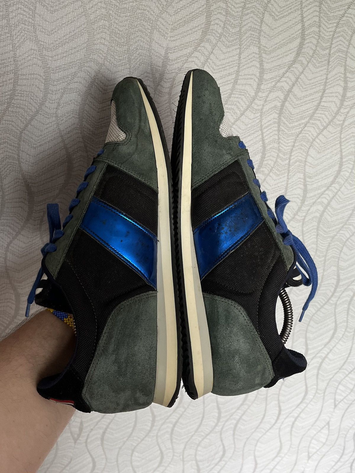 AMI AMI Alexandre Mattiussi Suede Low Trainers Sneakers Size US 11.5 / EU 44-45 - 7 Thumbnail