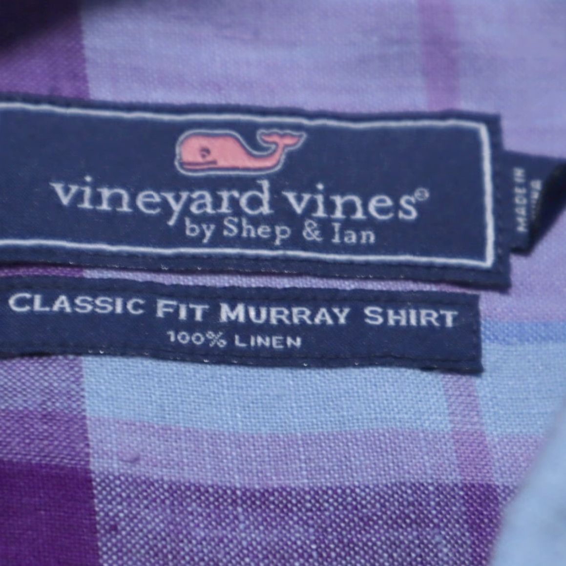 Vineyard Vines Vineyard Vines Classic Murray Linen Plaid Long Sleeve Button Down Shirt M Mens Size US M / EU 48-50 / 2 - 5 Thumbnail