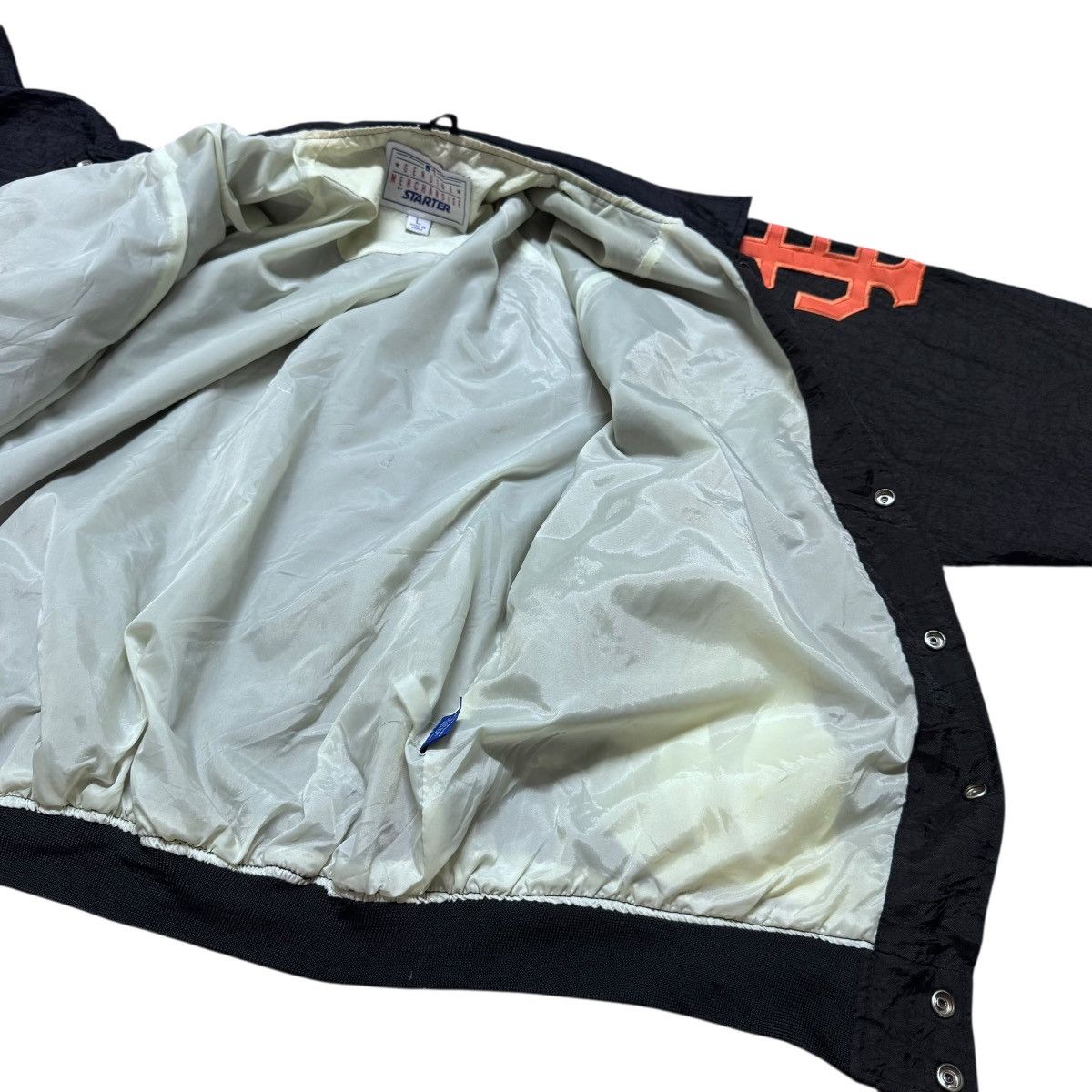 MLB Vintage San Francisco Giants Nylon Bomber Jacket Starter Size US L / EU 52-54 / 3 - 16 Thumbnail