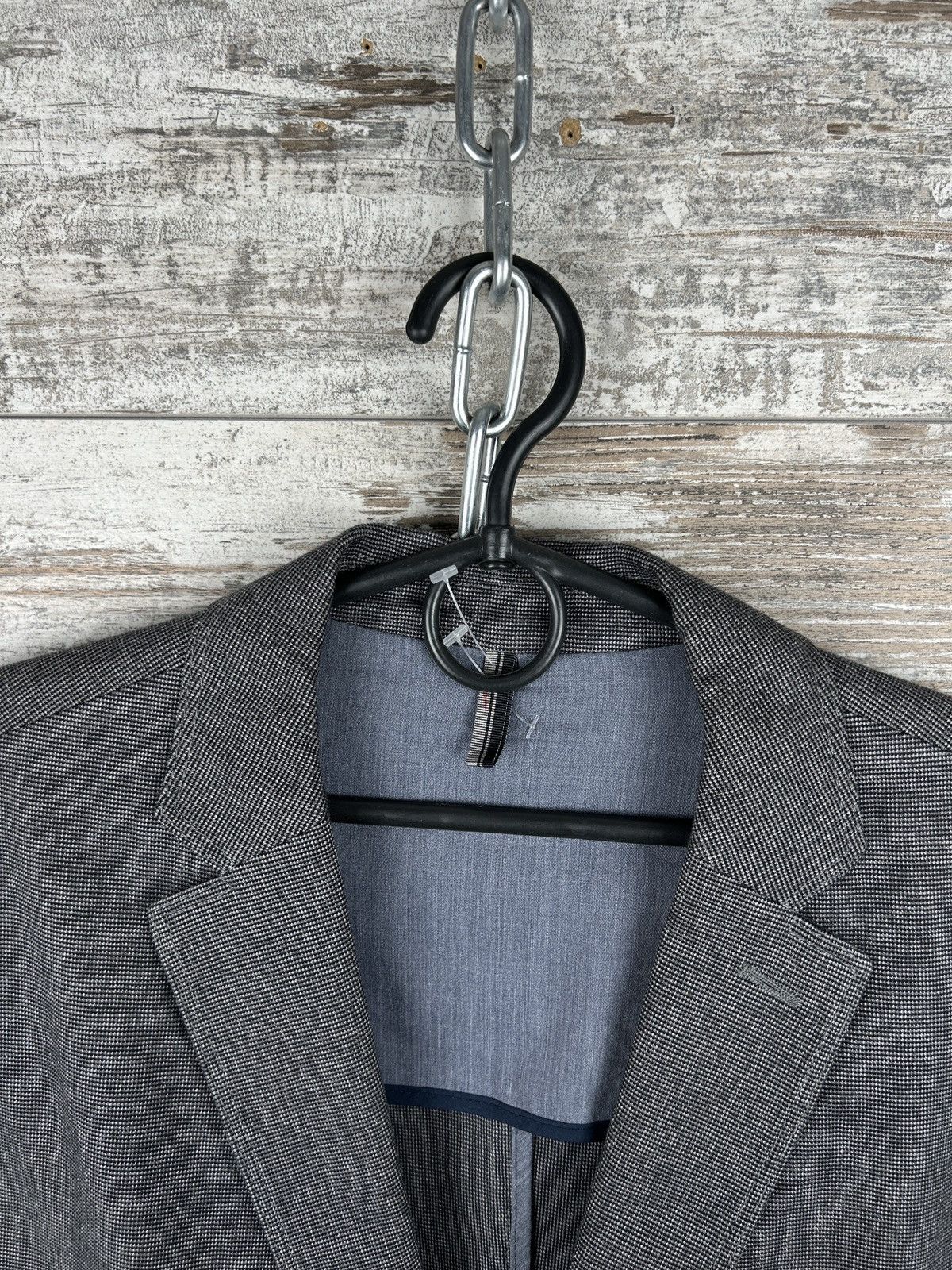 Hugo Boss × Vintage Mens Hugo Boss Blazer grey luxury jacket slim fit 42R / 52 Size 42R - 2 Thumbnail