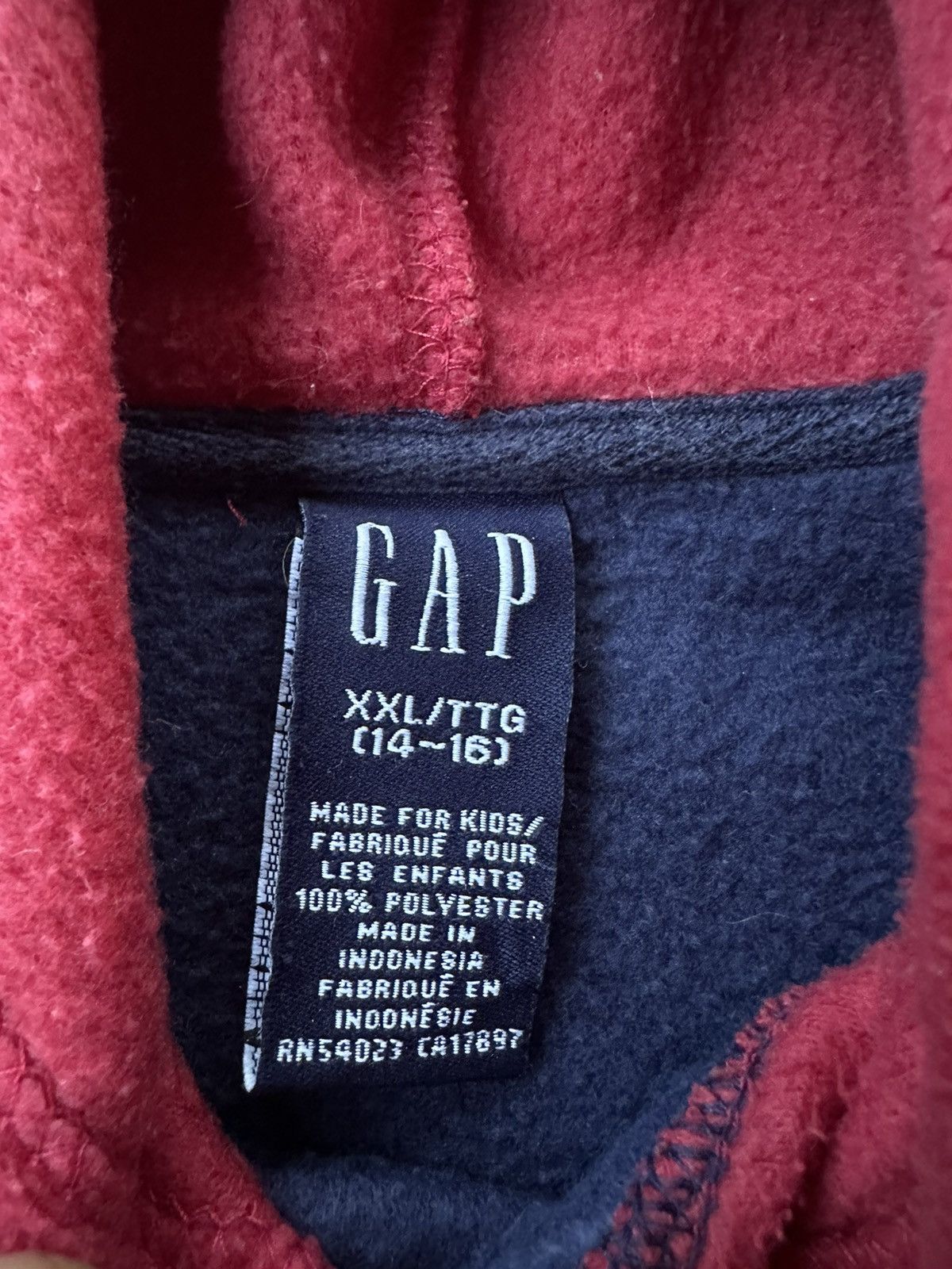 Gap × Vintage Vintage Gap Athletic Spellout Fleece Hoodie A433 Size US S / EU 44-46 / 1 - 7 Thumbnail