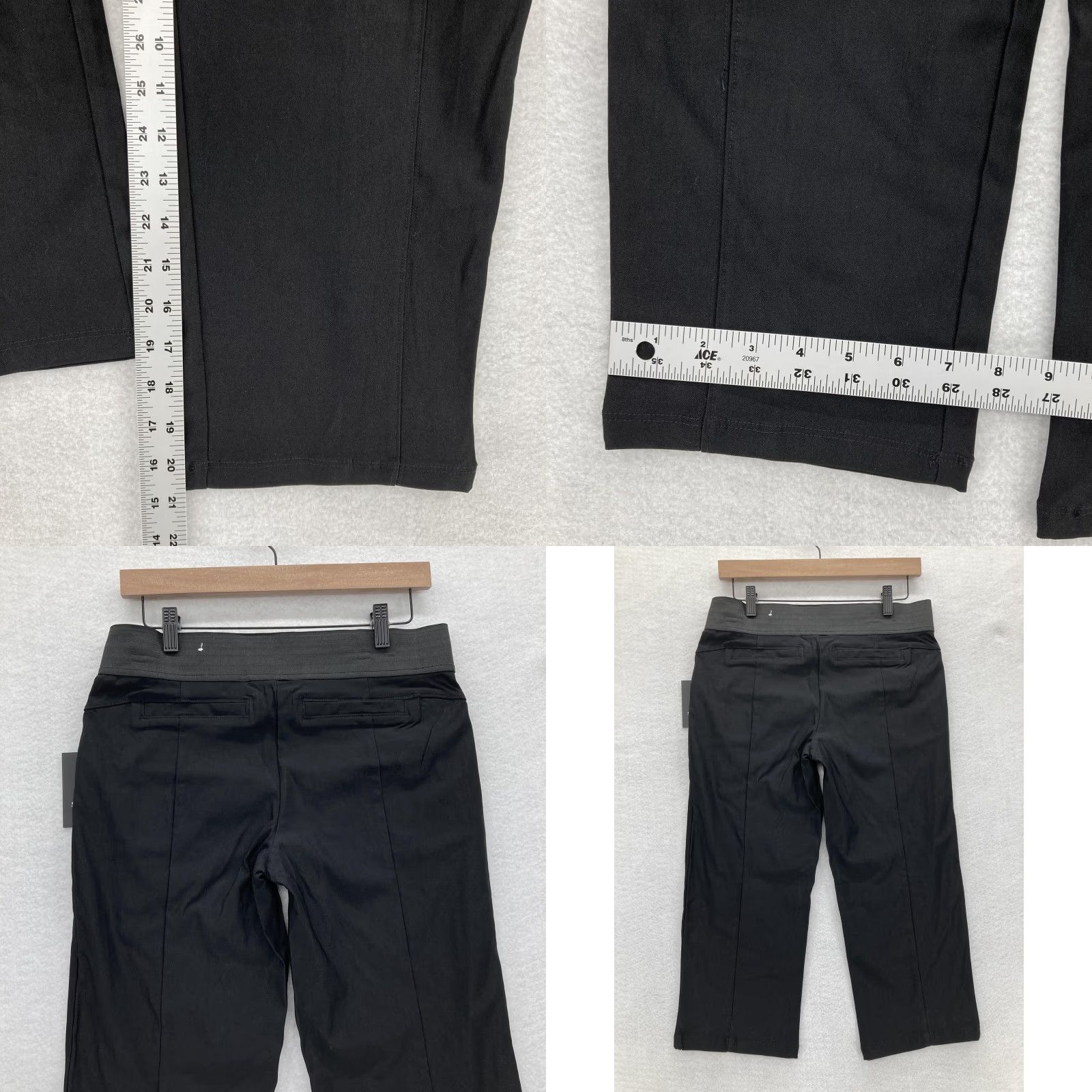 Vintage Simply Vera Vera Wang Pants Womens 8 Petite Black Pull On Stretch Cropped Casual Size 30" / US 8 / IT 44 - 8 Thumbnail