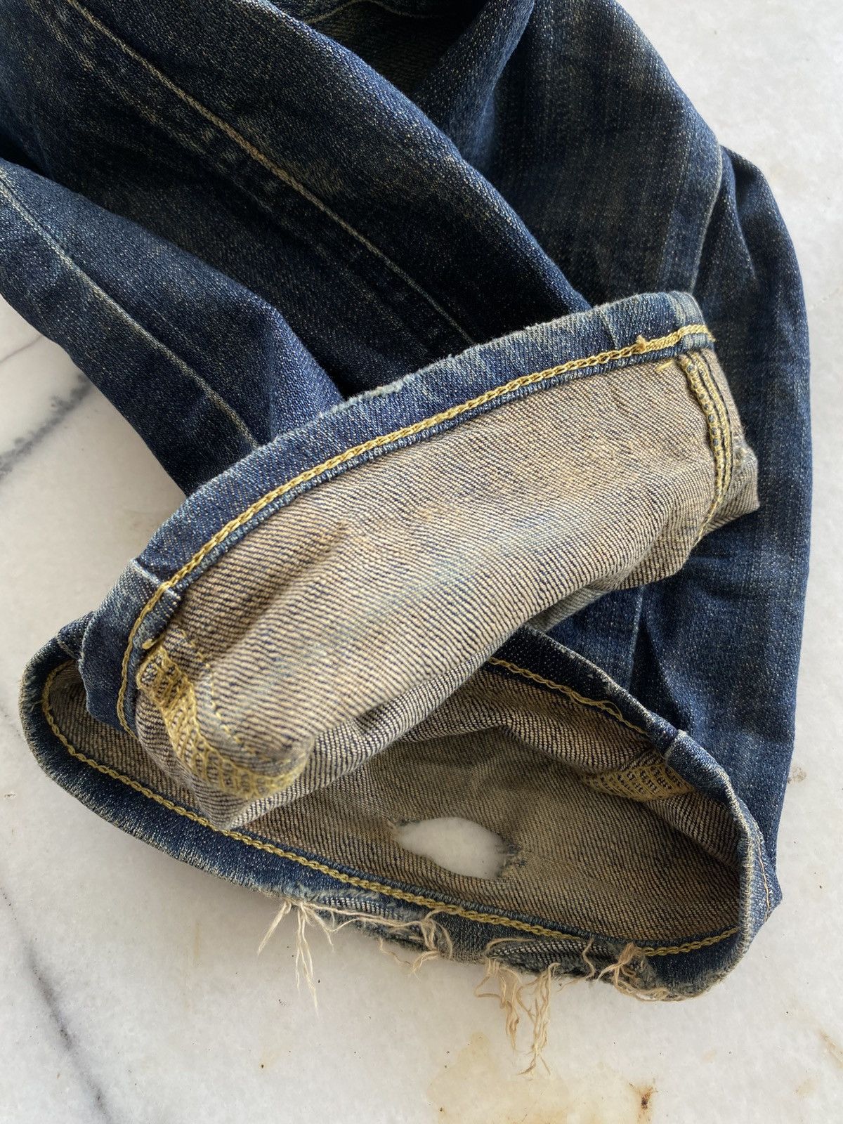 Lee Lee x TK Mixpice Purple Yarn Thrased Denim Size US 34 / EU 50 - 12 Thumbnail