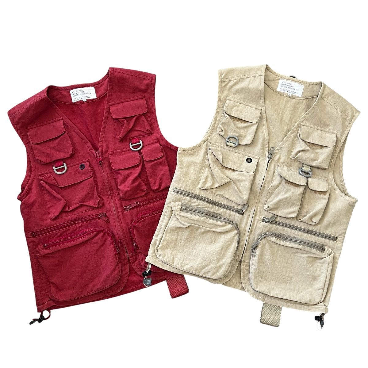 General Research GENERAL RESEARCH SS2002 Nylon-Cotton Fishing Vest Beige Size US M / EU 48-50 / 2 - 2 Thumbnail